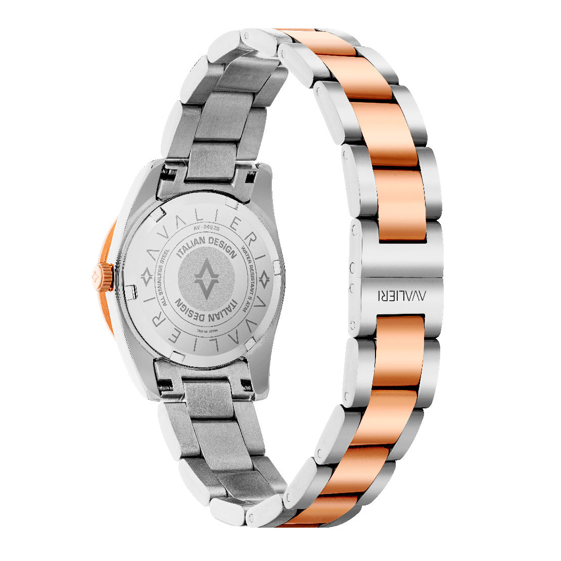 Avalieri Women's Quartz Watch Rose Gold Dial - AV-2482B