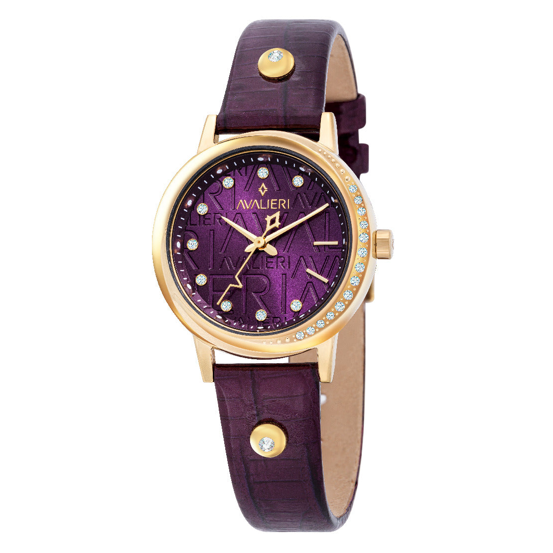 Avalieri Women's Quartz Watch Purple Dial - AV-2485B