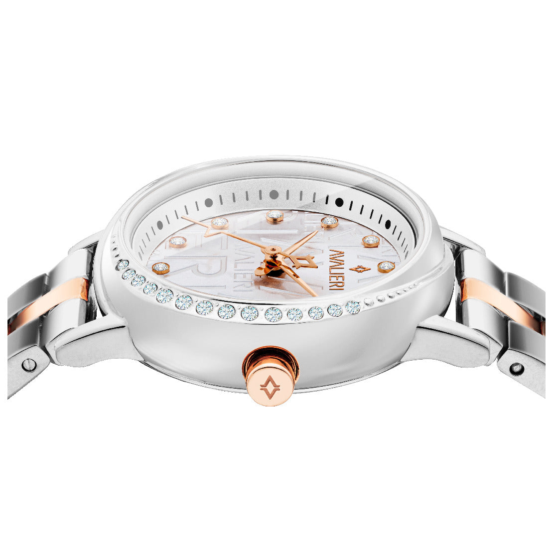 Avalieri Women's Quartz White Dial Watch - AV-2489B