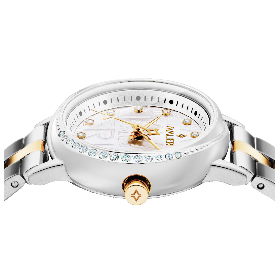 Avalieri Women's Quartz White Dial Watch - AV-2490B
