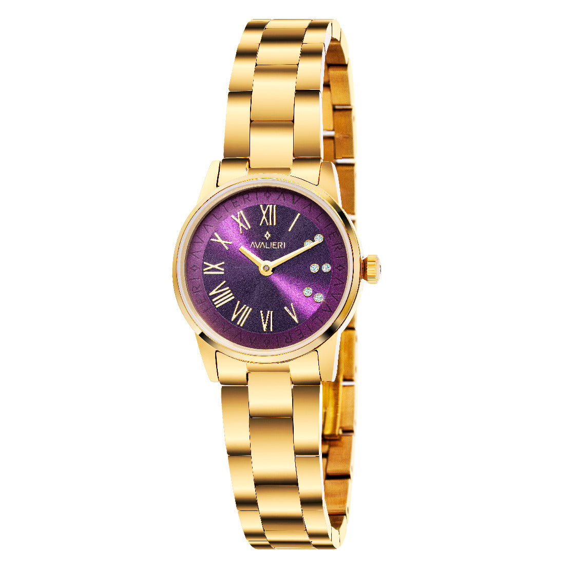 Avalieri Women's Quartz Watch Purple Dial - AV-2499B