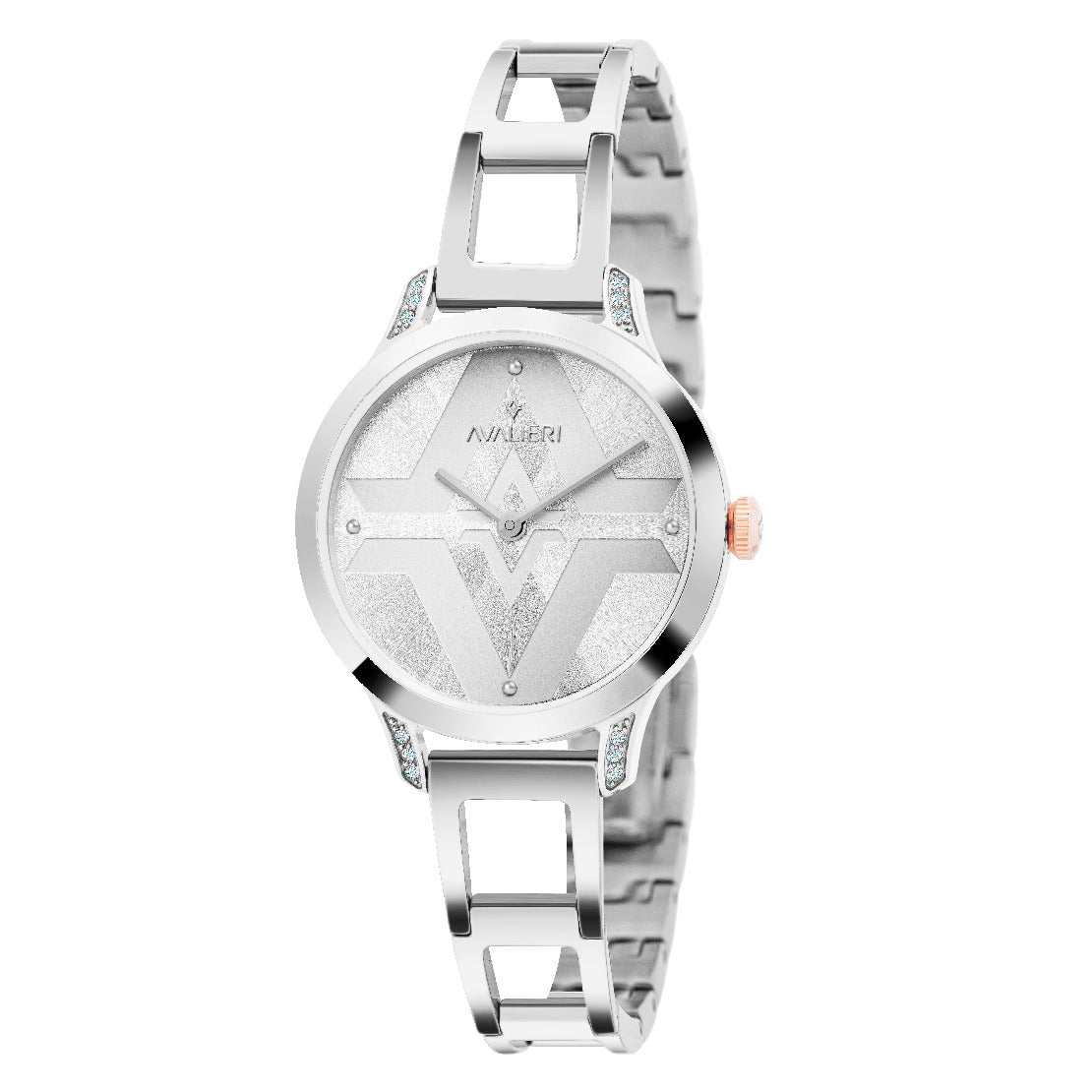 Avalieri Women's Quartz White Dial Watch - AV-2500B