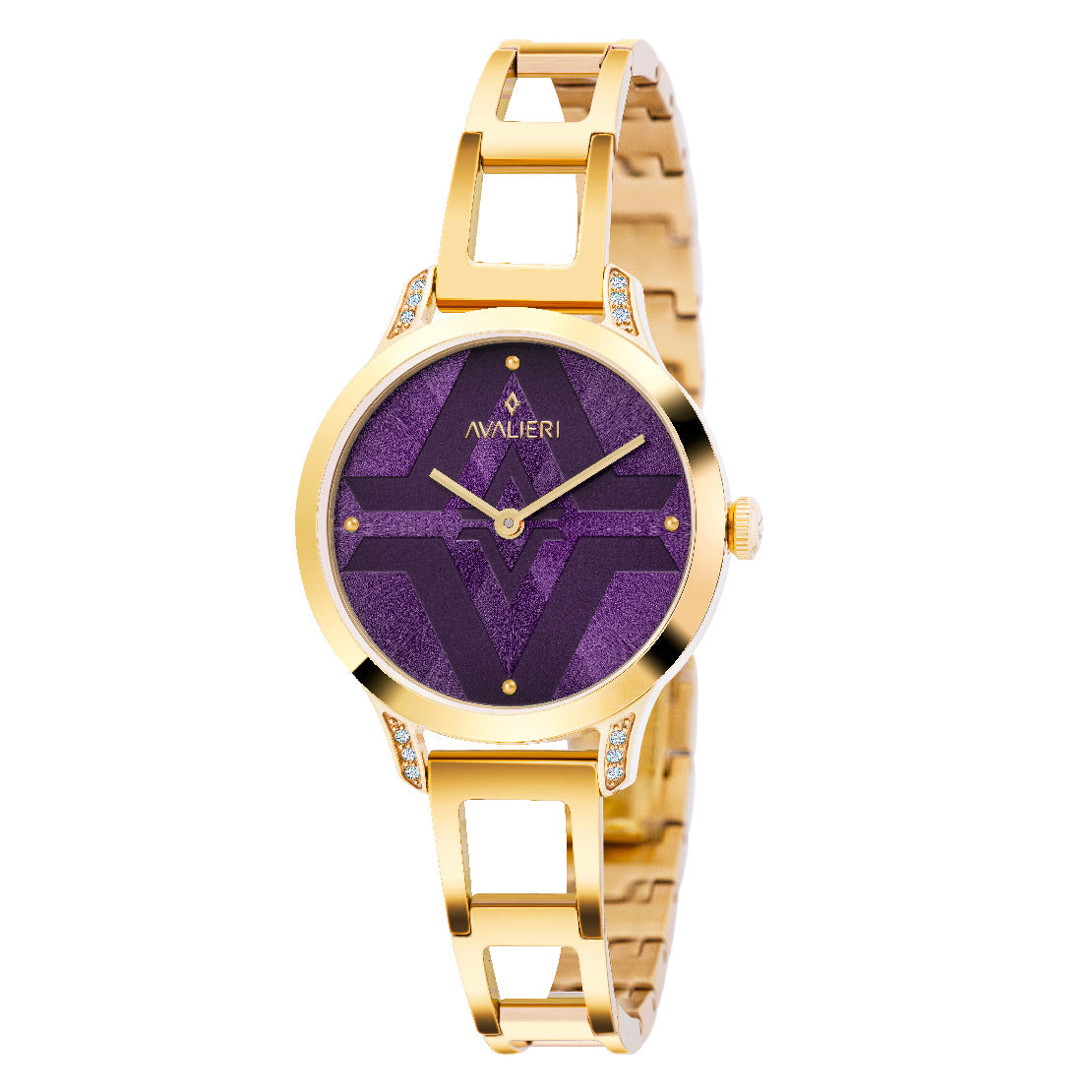 Avalieri Women's Quartz Watch Purple Dial - AV-2507B
