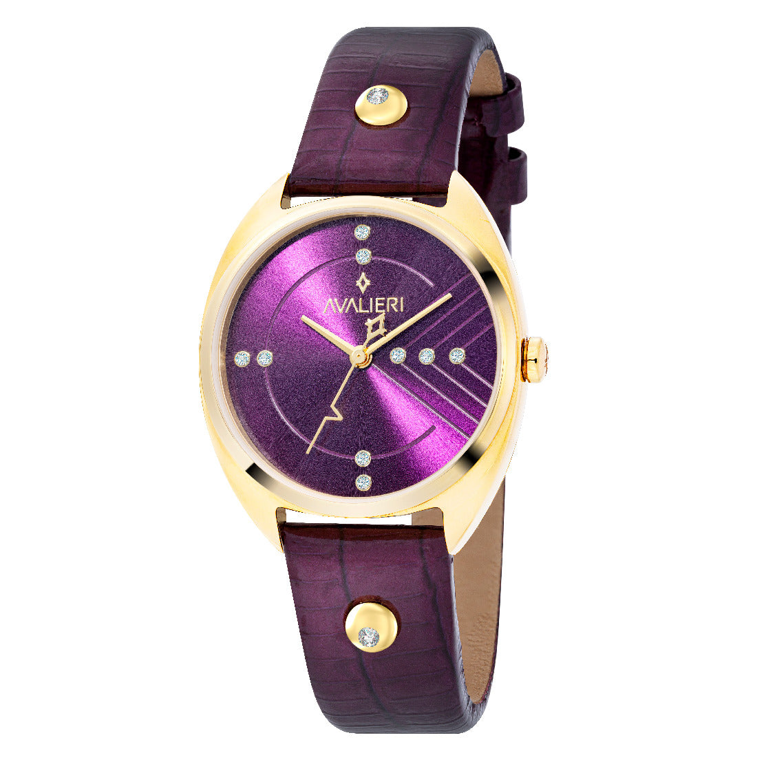 Avalieri Women's Quartz Watch Purple Dial - AV-2508B