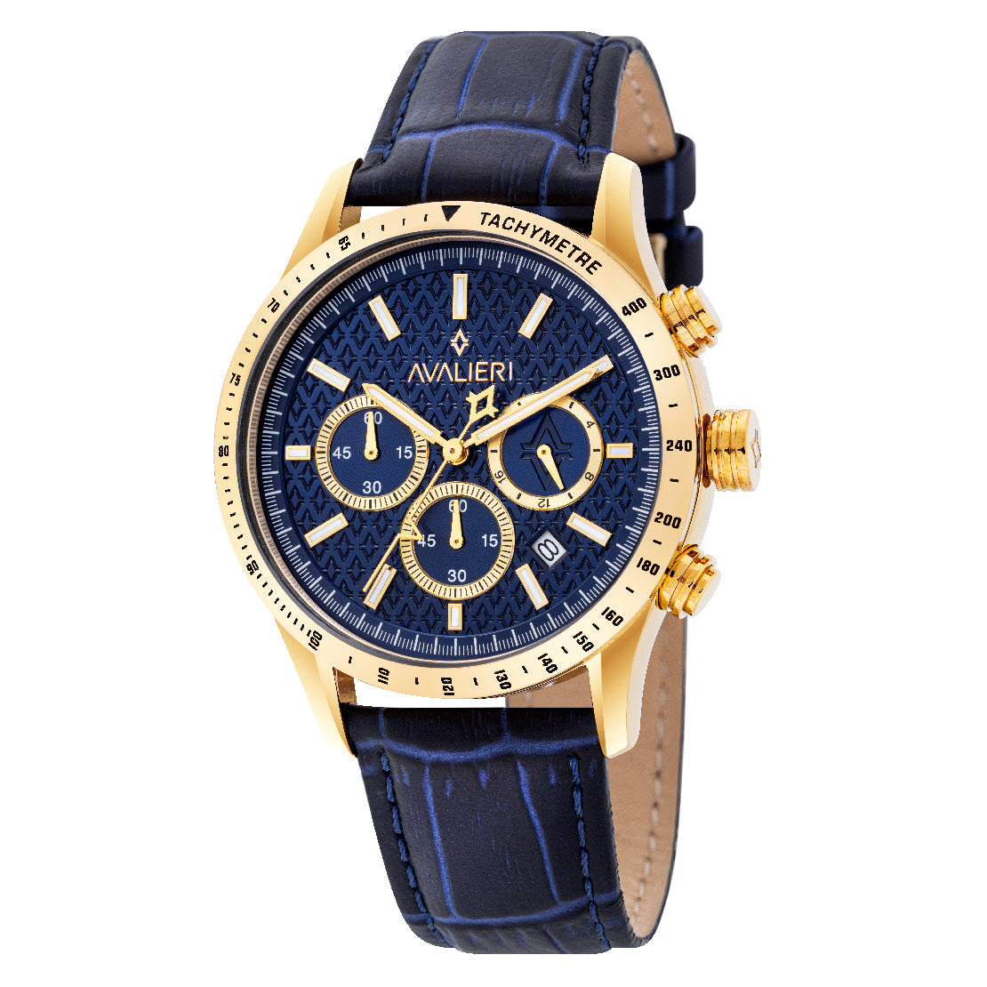 Avalieri Men's Quartz Blue Dial Watch - AV-2525B
