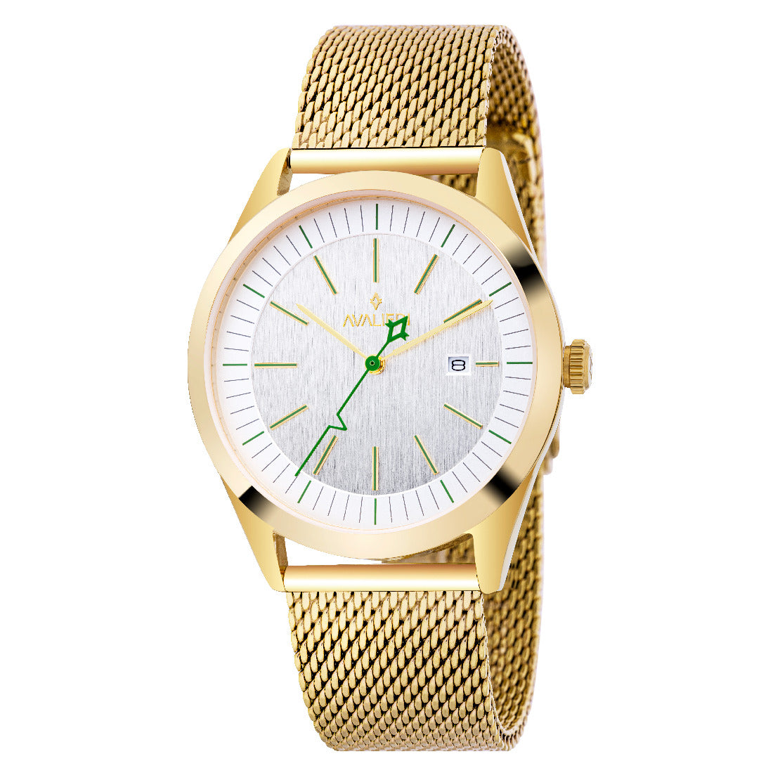 Avalieri Men's Quartz Watch, White Dial - AV-2535B