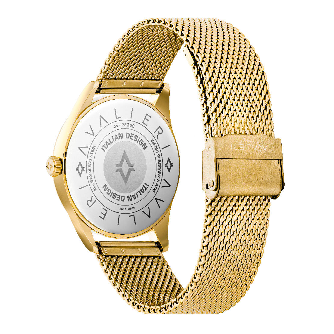 Avalieri Men's Quartz Watch, White Dial - AV-2535B