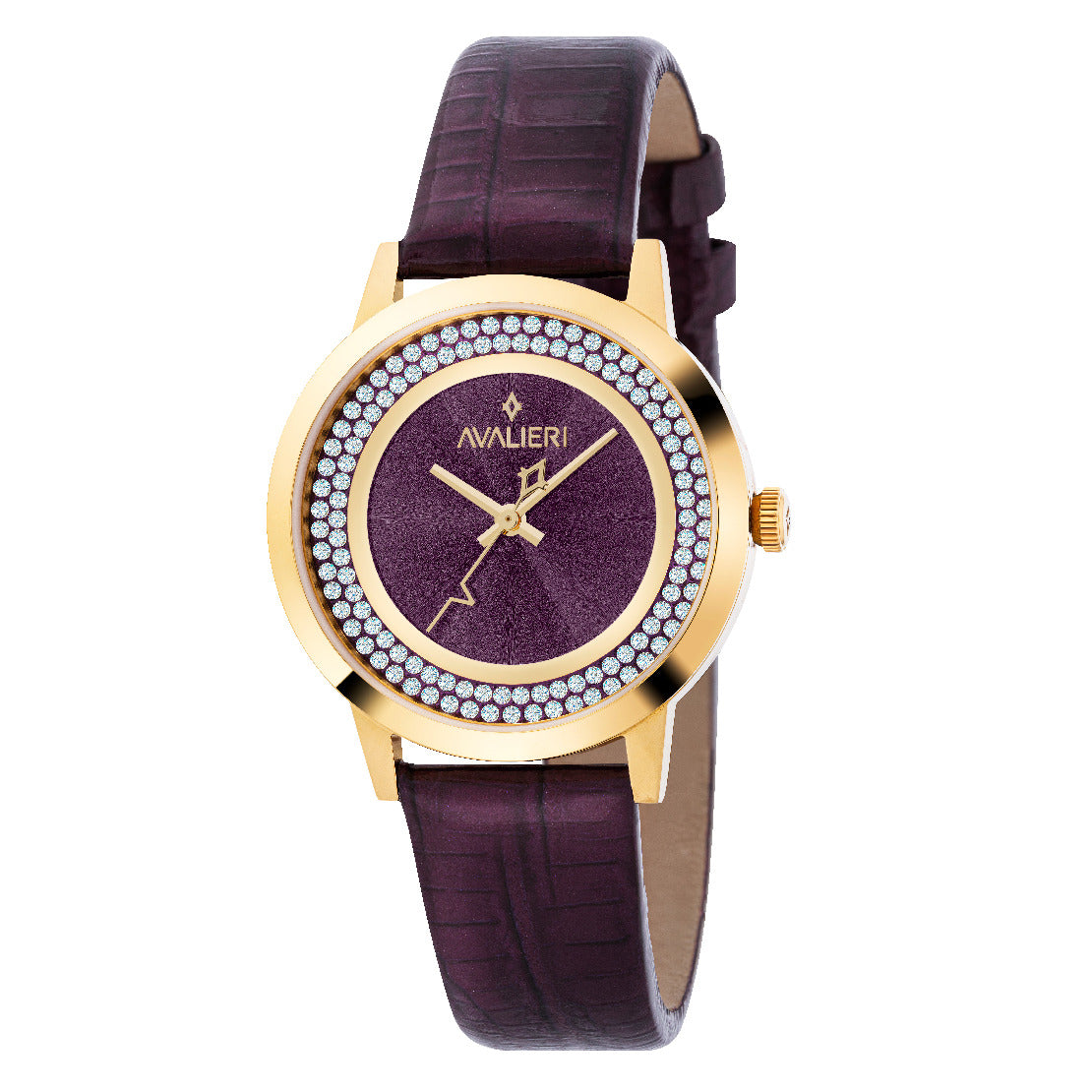 Avalieri Women's Quartz Watch Purple Dial - AV-2539B