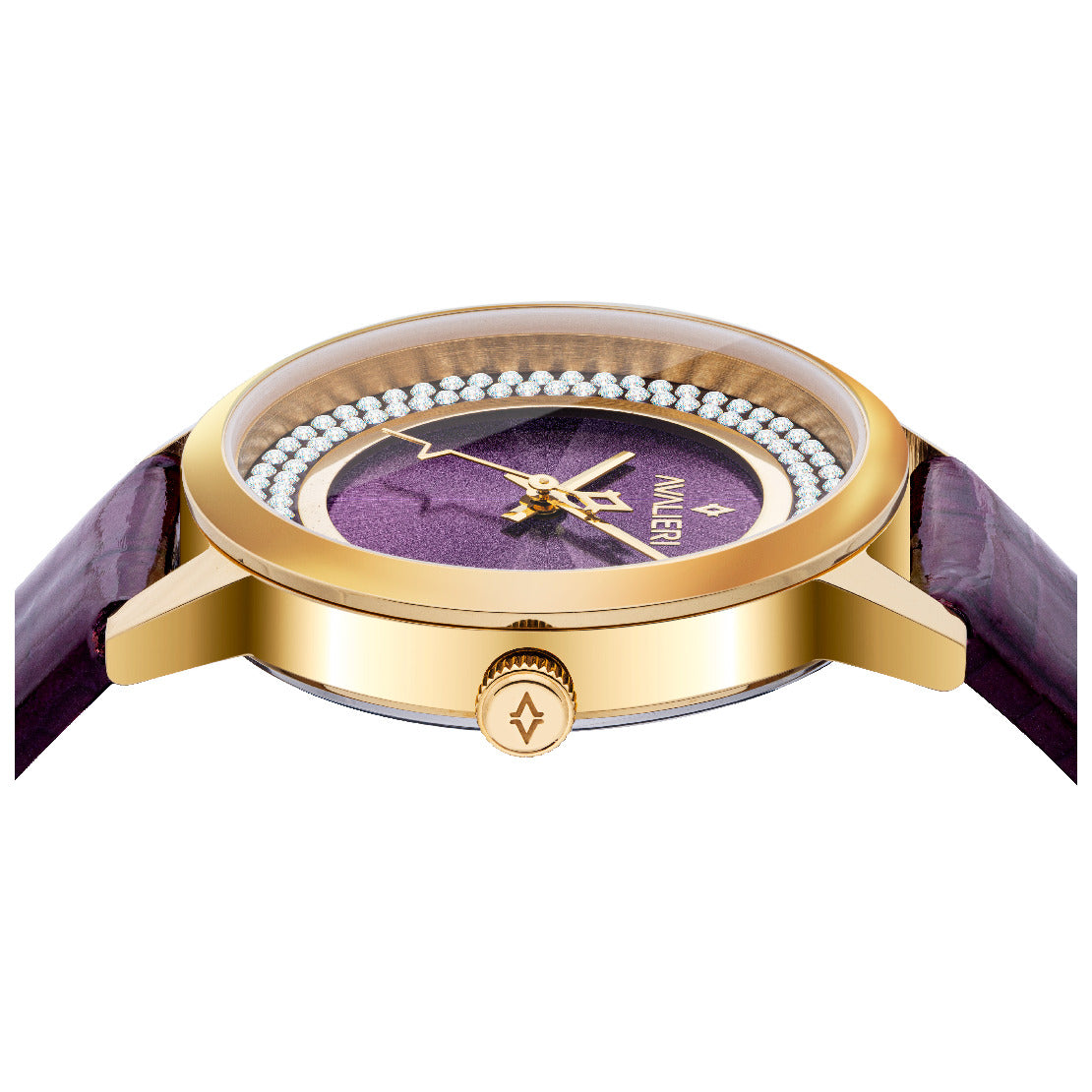 Avalieri Women's Quartz Watch Purple Dial - AV-2539B