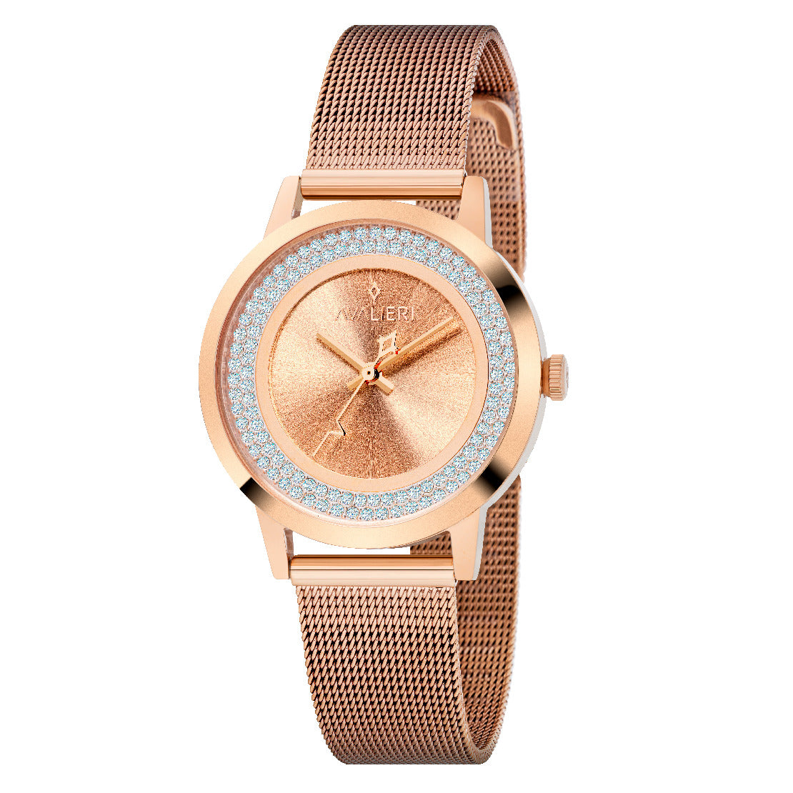 Avalieri Women's Quartz Watch Rose Gold Dial - AV-2542B