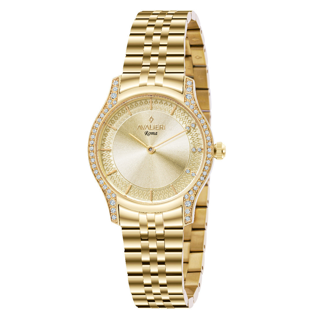 Avalieri Women's Quartz Watch Gold Dial - AV-2569B
