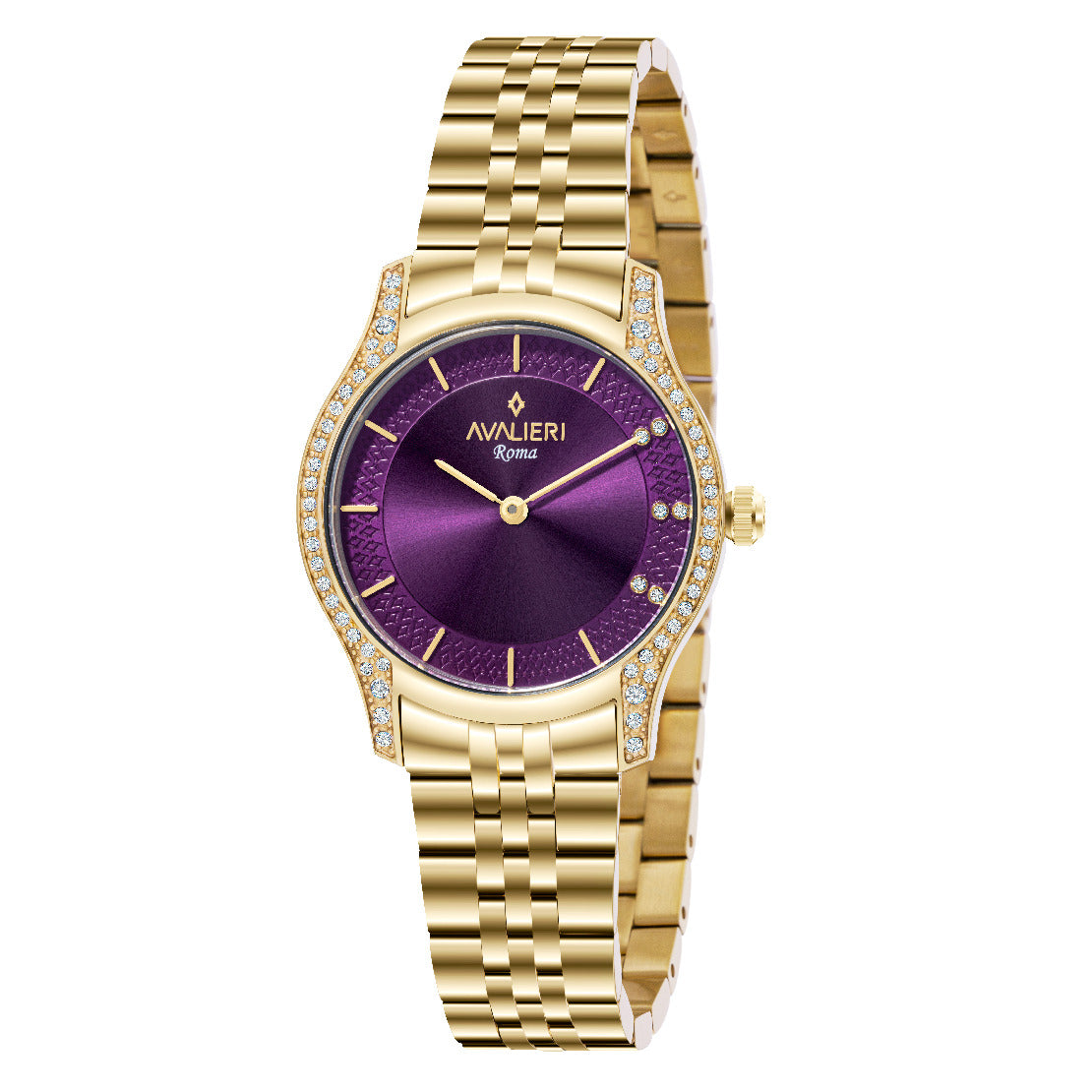 Avalieri Women's Quartz Watch Purple Dial - AV-2574B