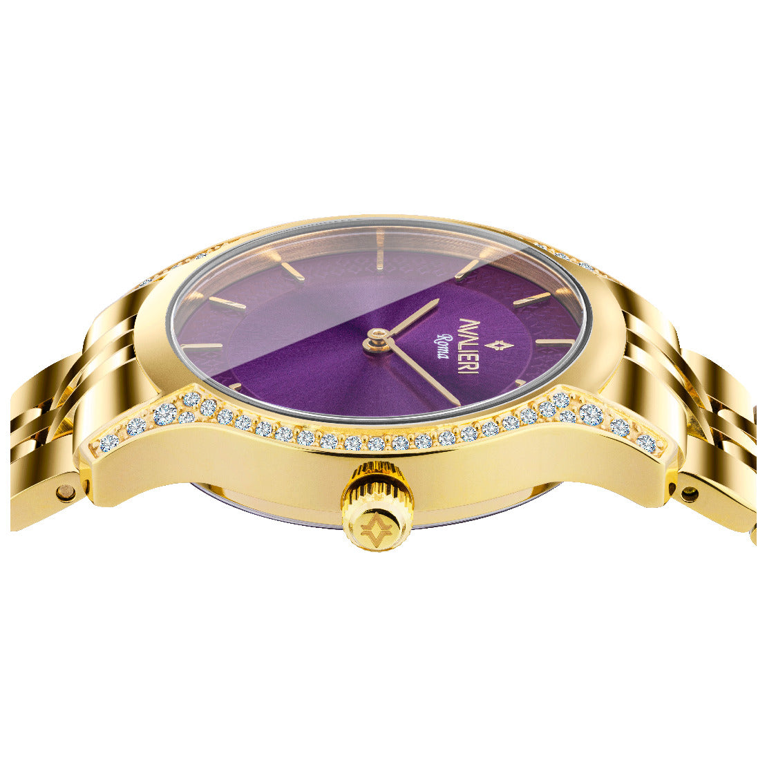 Avalieri Women's Quartz Watch Purple Dial - AV-2574B