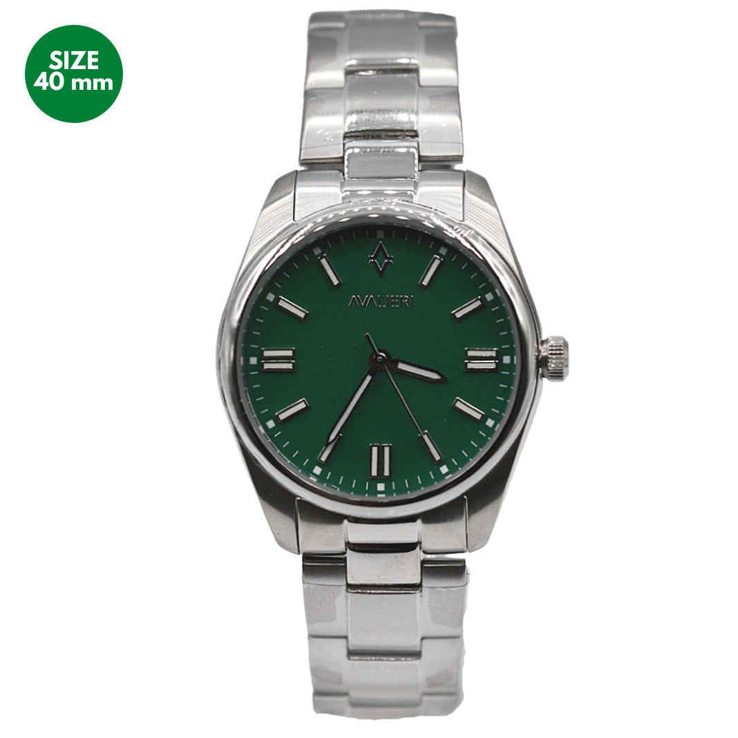 Avalieri Men's Quartz Green Dial Watch - AV-2582B