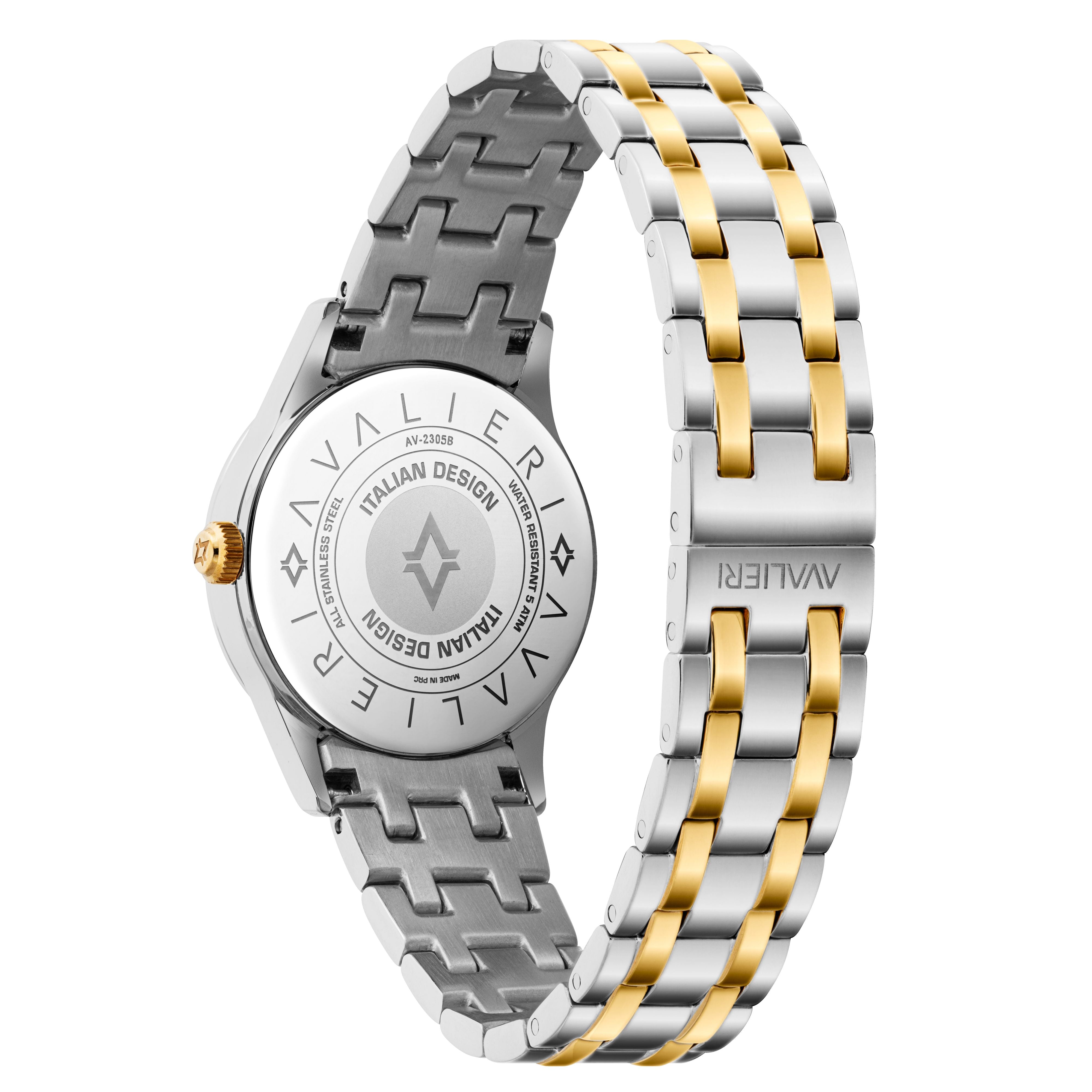 Avalieri Women's Quartz White Dial Watch - AV-2305B