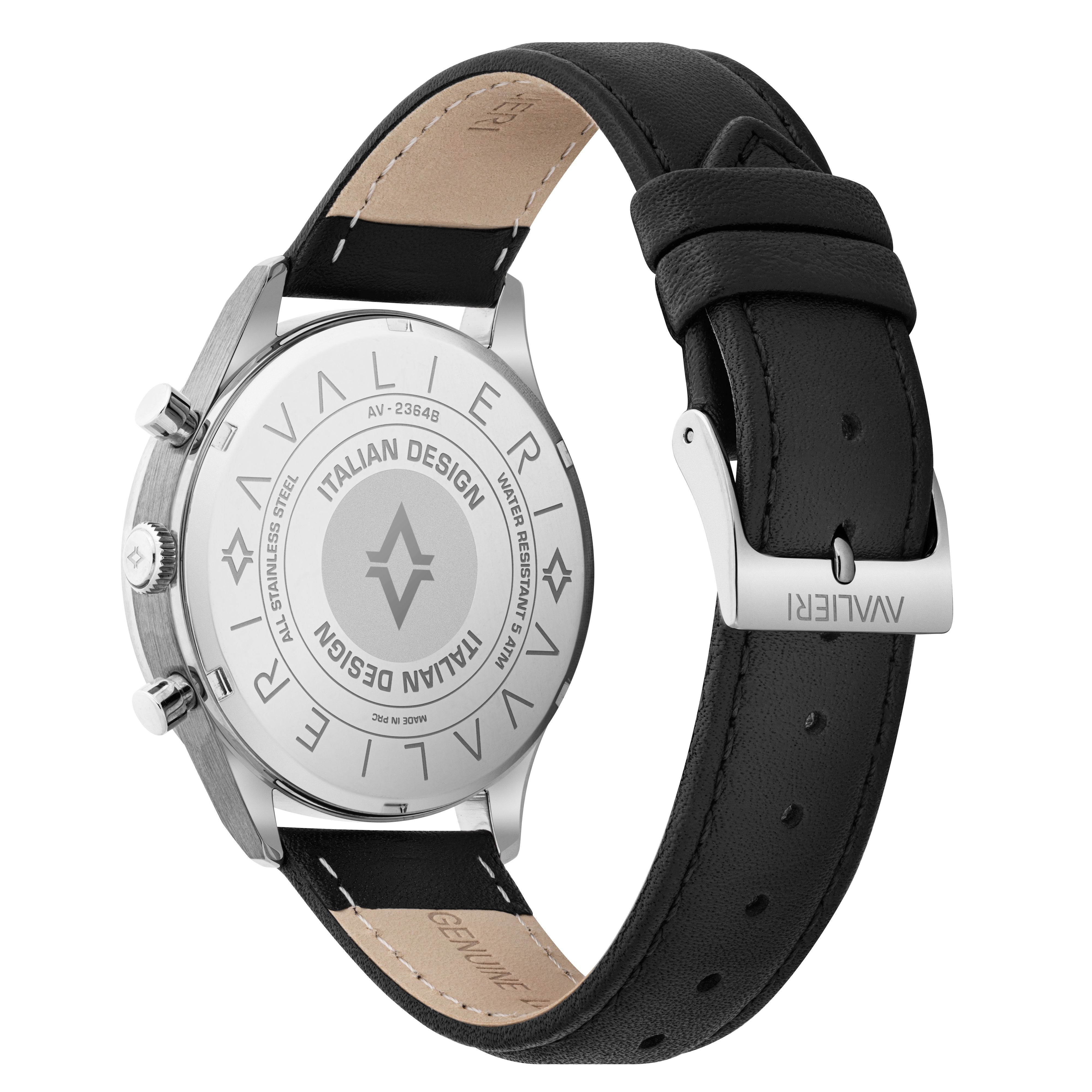 Avalieri Men's Quartz Watch, Silver Dial - AV-2364B