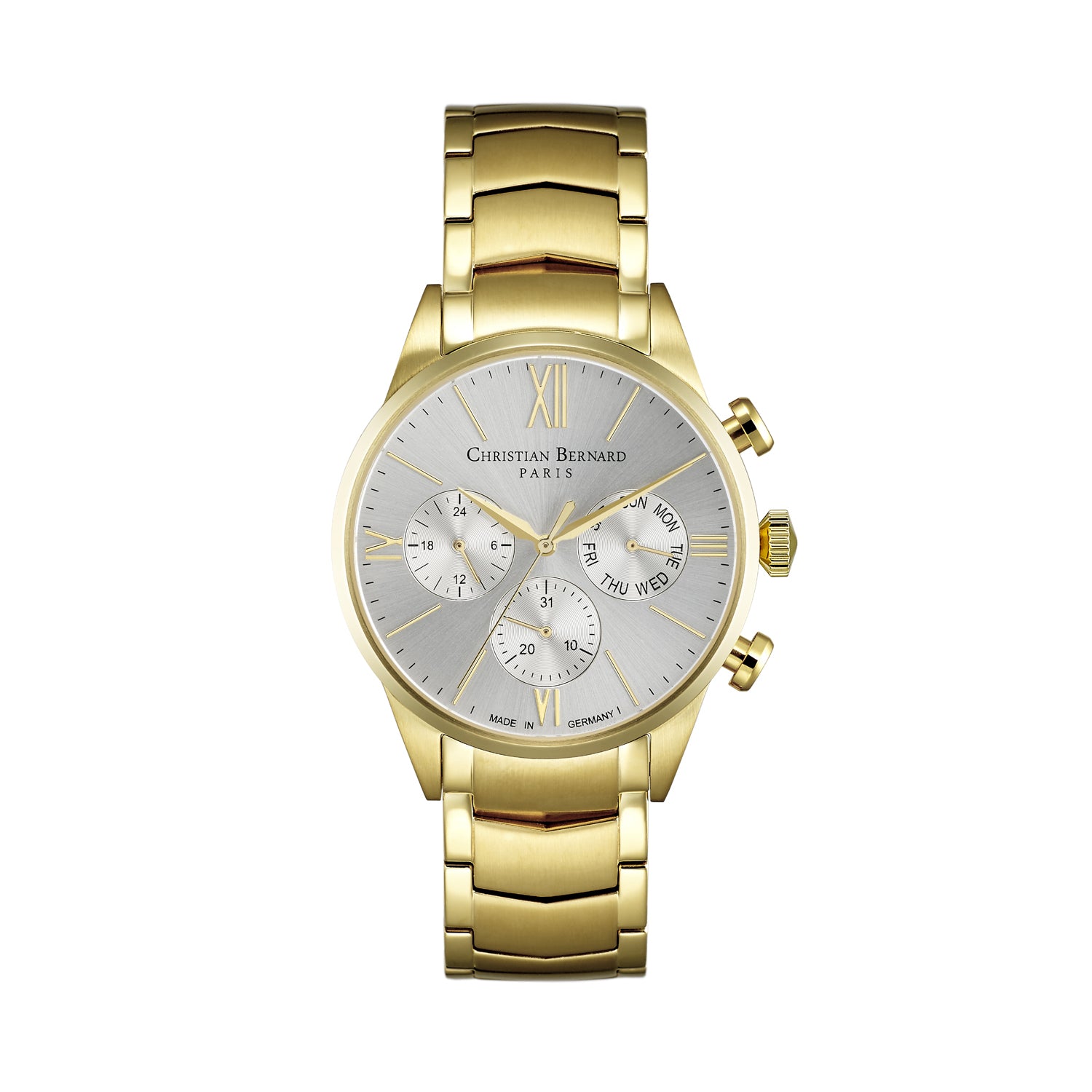 Christian Bernard Men's Quartz Watch, Silver Dial - CB-0172