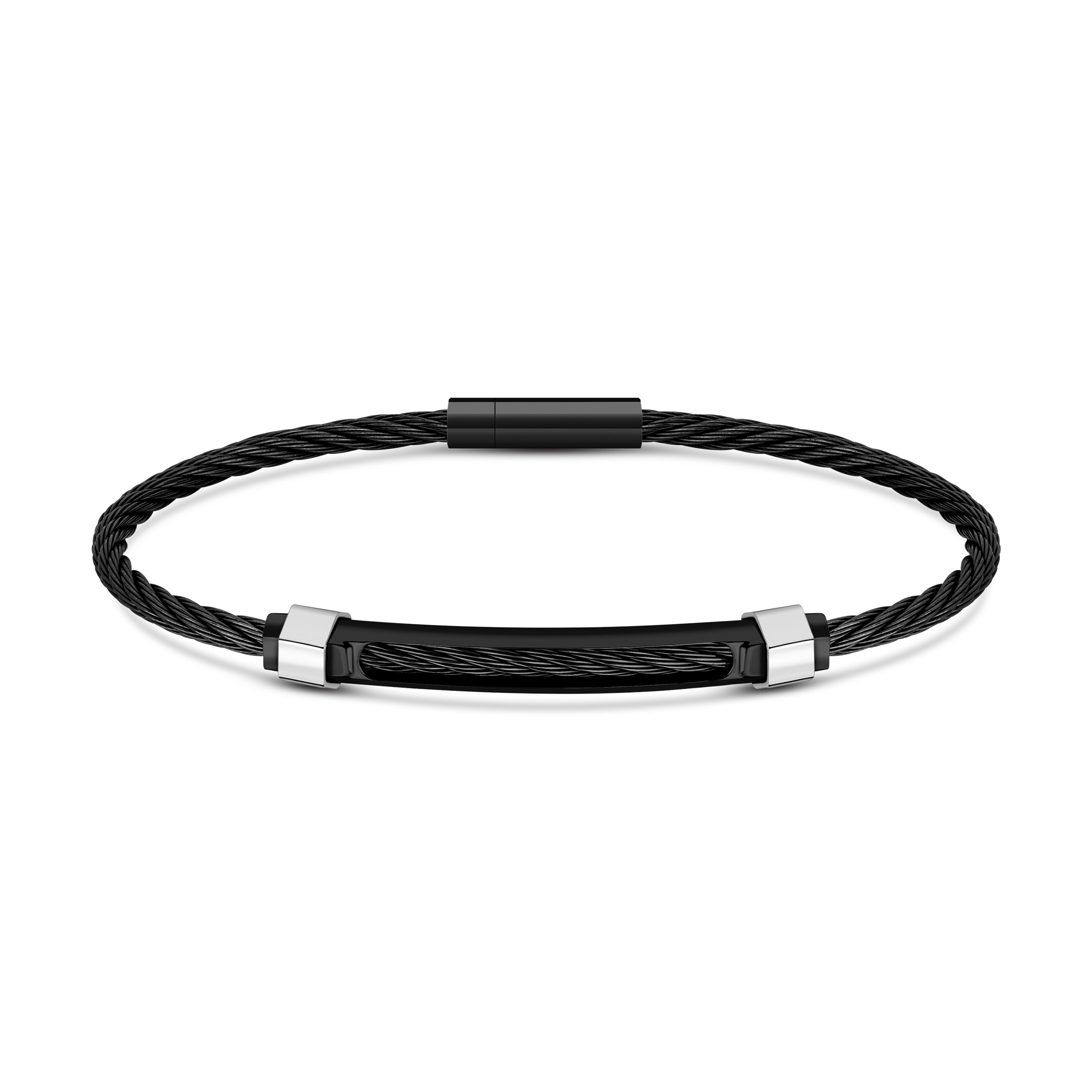 Black bracelet for men CERBR 0014