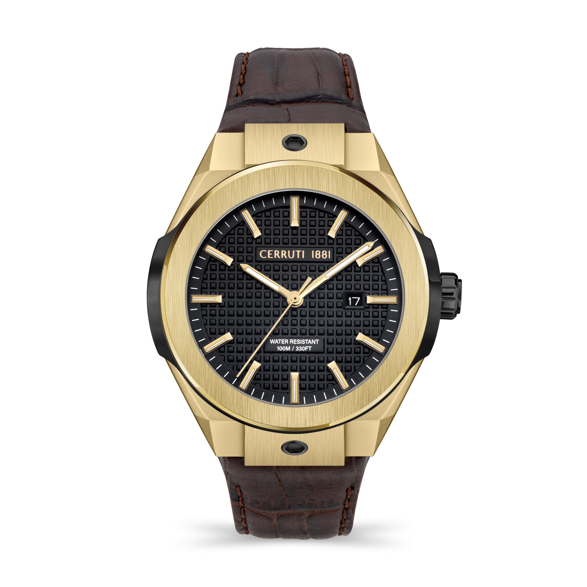 Cerruti Men's Quartz Black Dial Watch - CER-0412