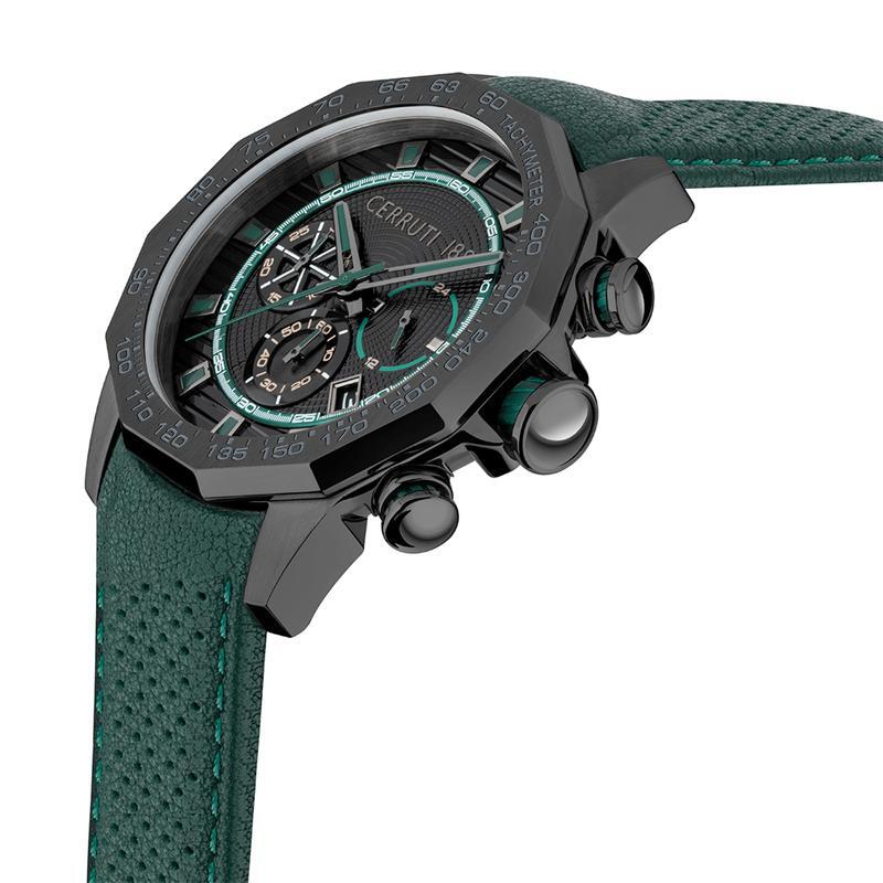 Cerruti Men's Quartz Black Dial Watch - CER-0414