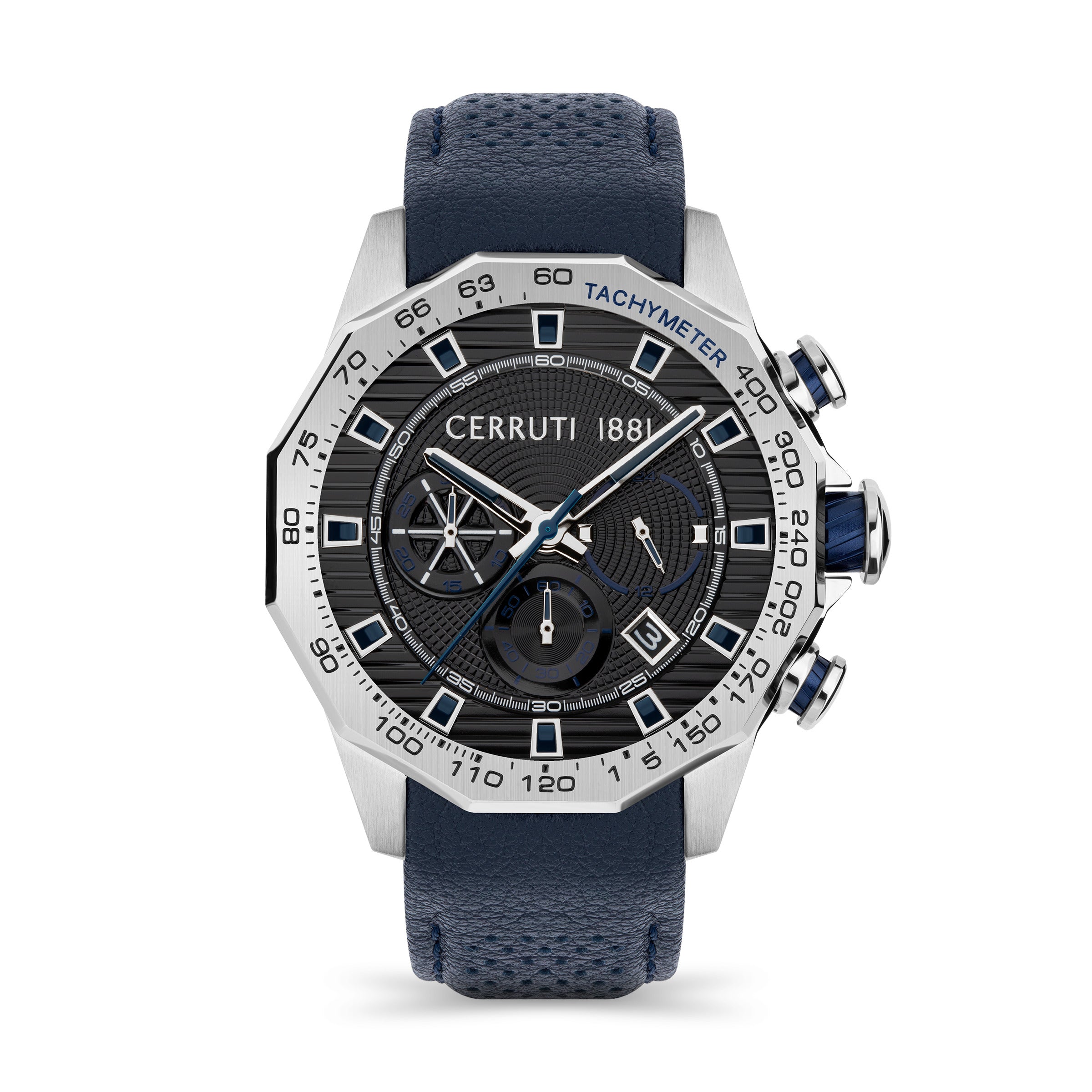 Cerruti Men's Quartz Black Dial Watch - CER-0415