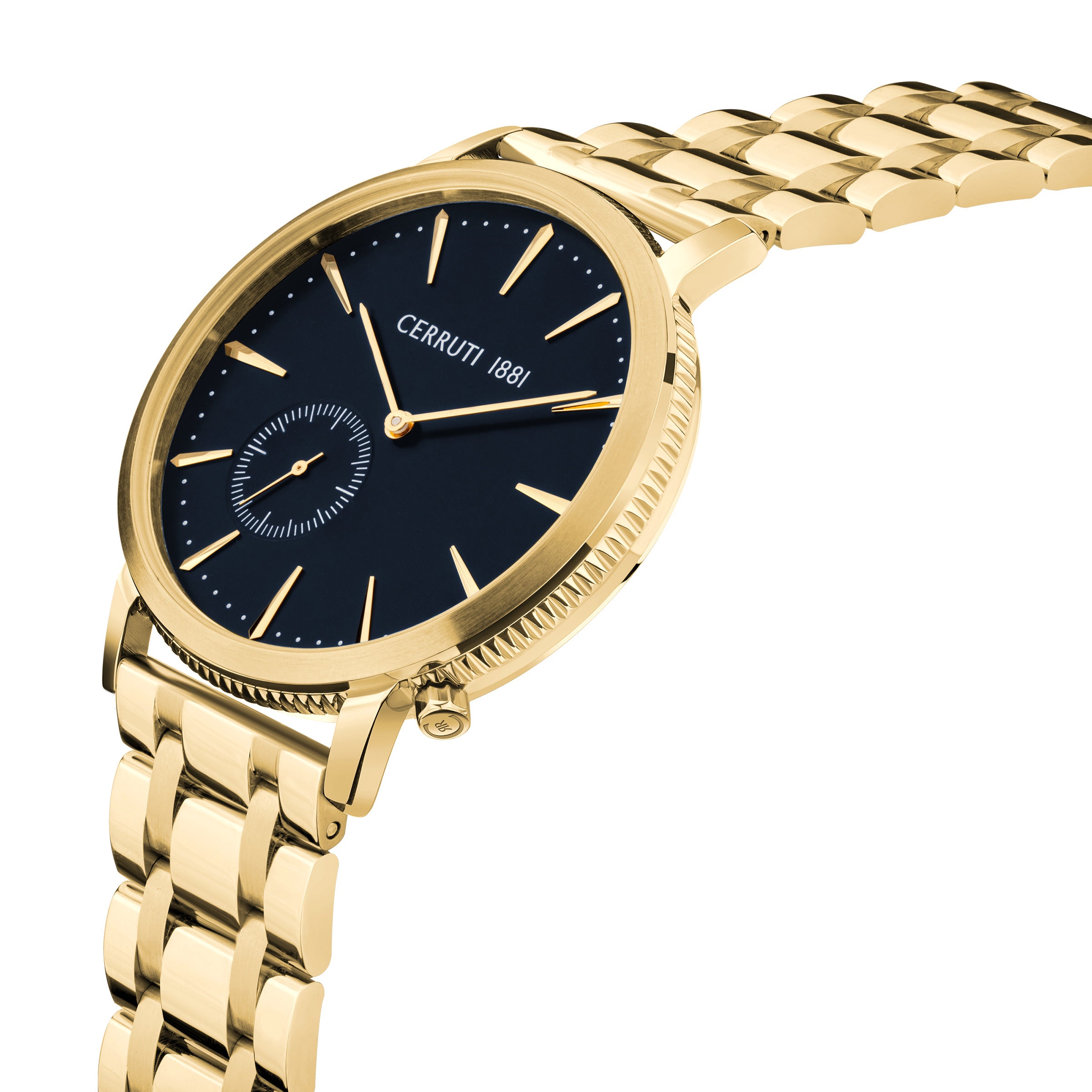 Cerruti Men's Quartz Watch, Dark Blue Dial - CER-0454