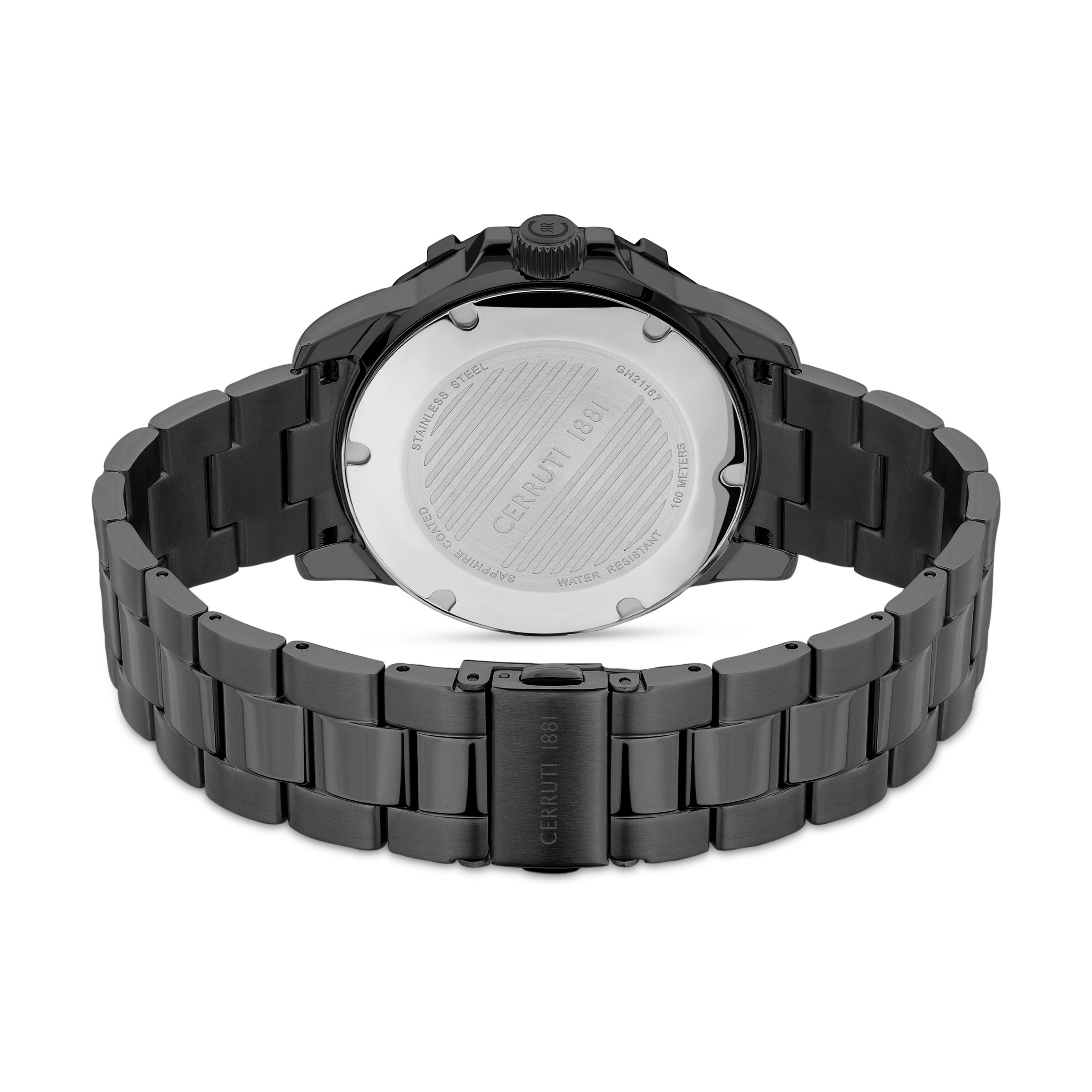 ساعة شيروتي الرجالية بحركة كوارتز ولون مينا أسود - CER-0416