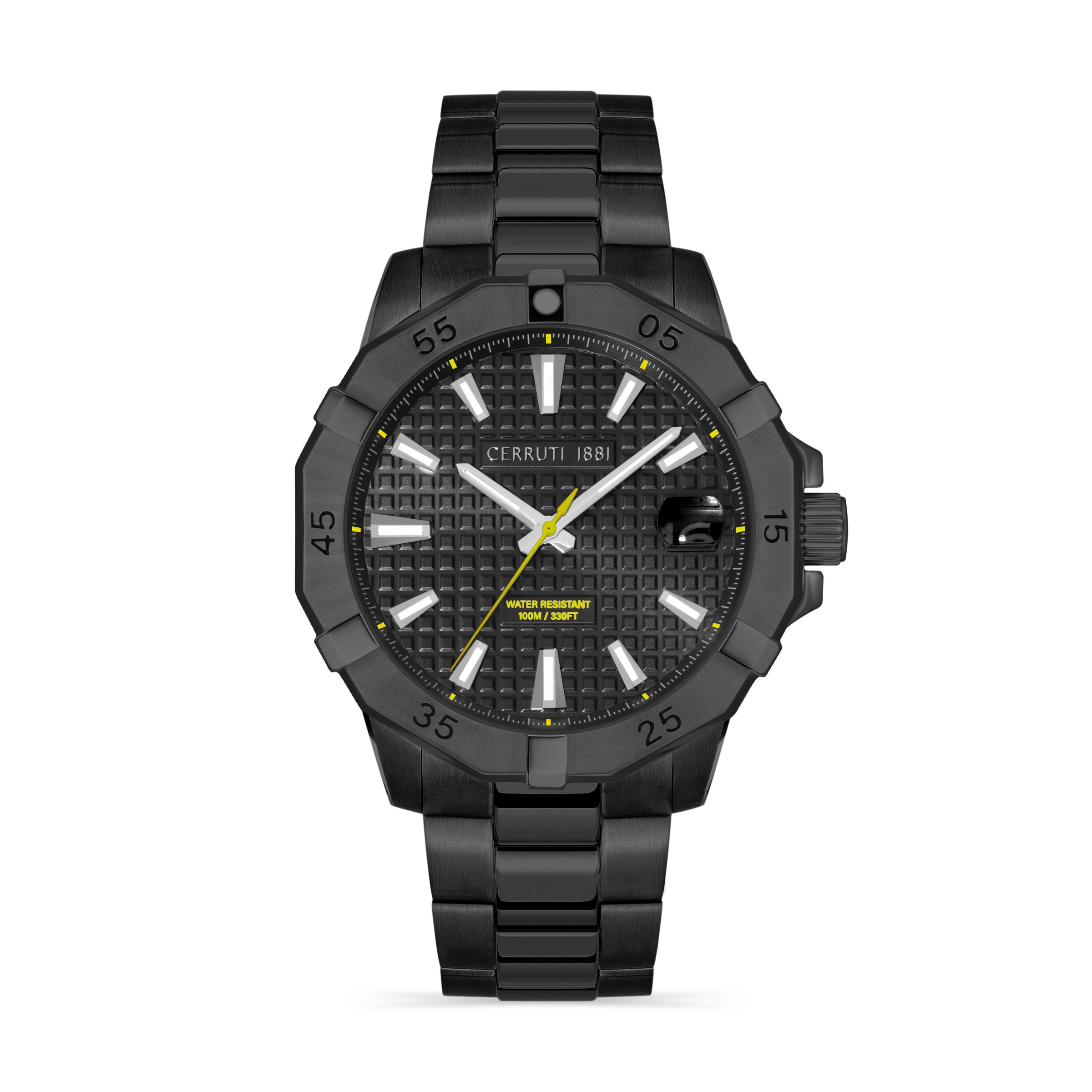 Cerruti Men's Quartz Black Dial Watch - CER-0416