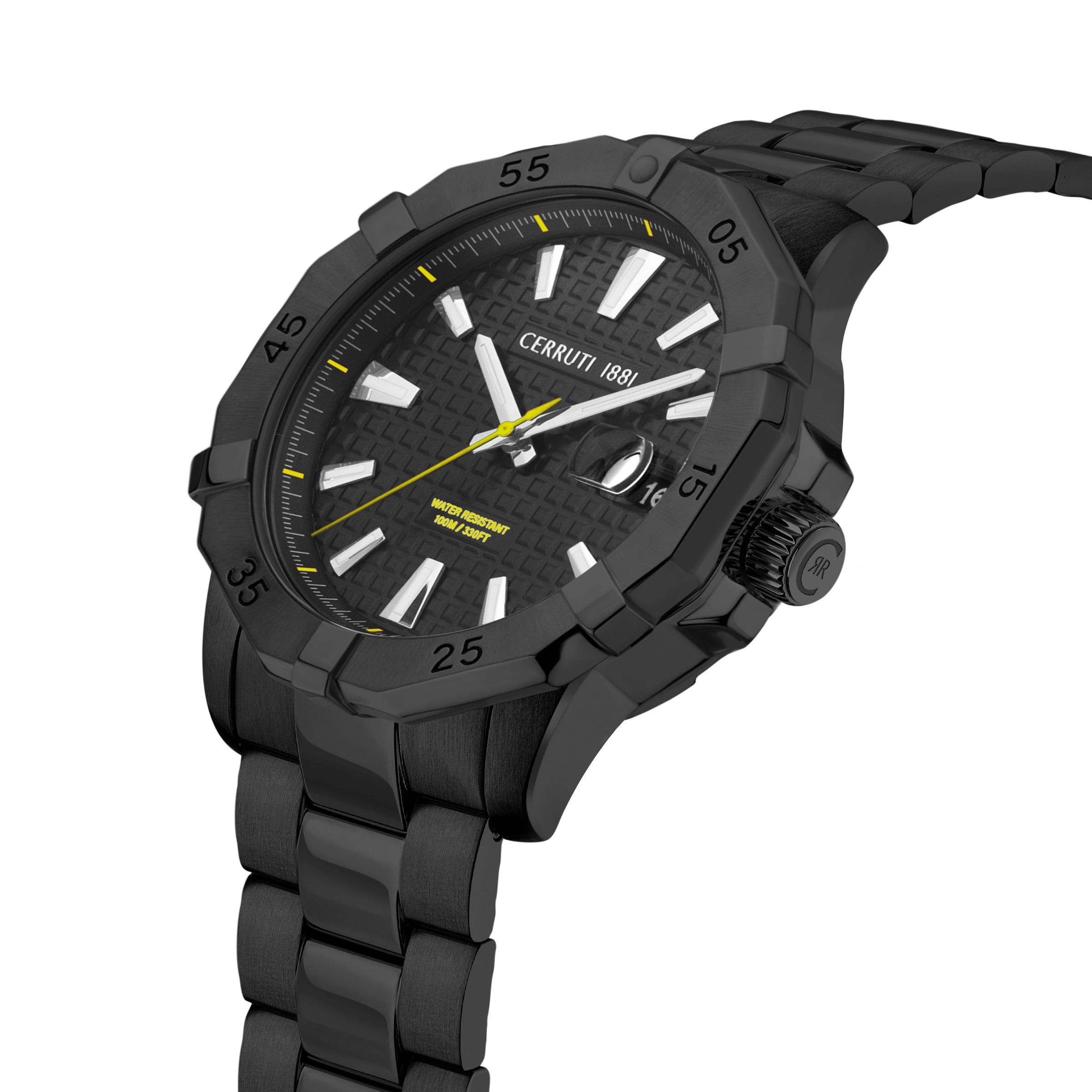 Cerruti Men's Quartz Black Dial Watch - CER-0416