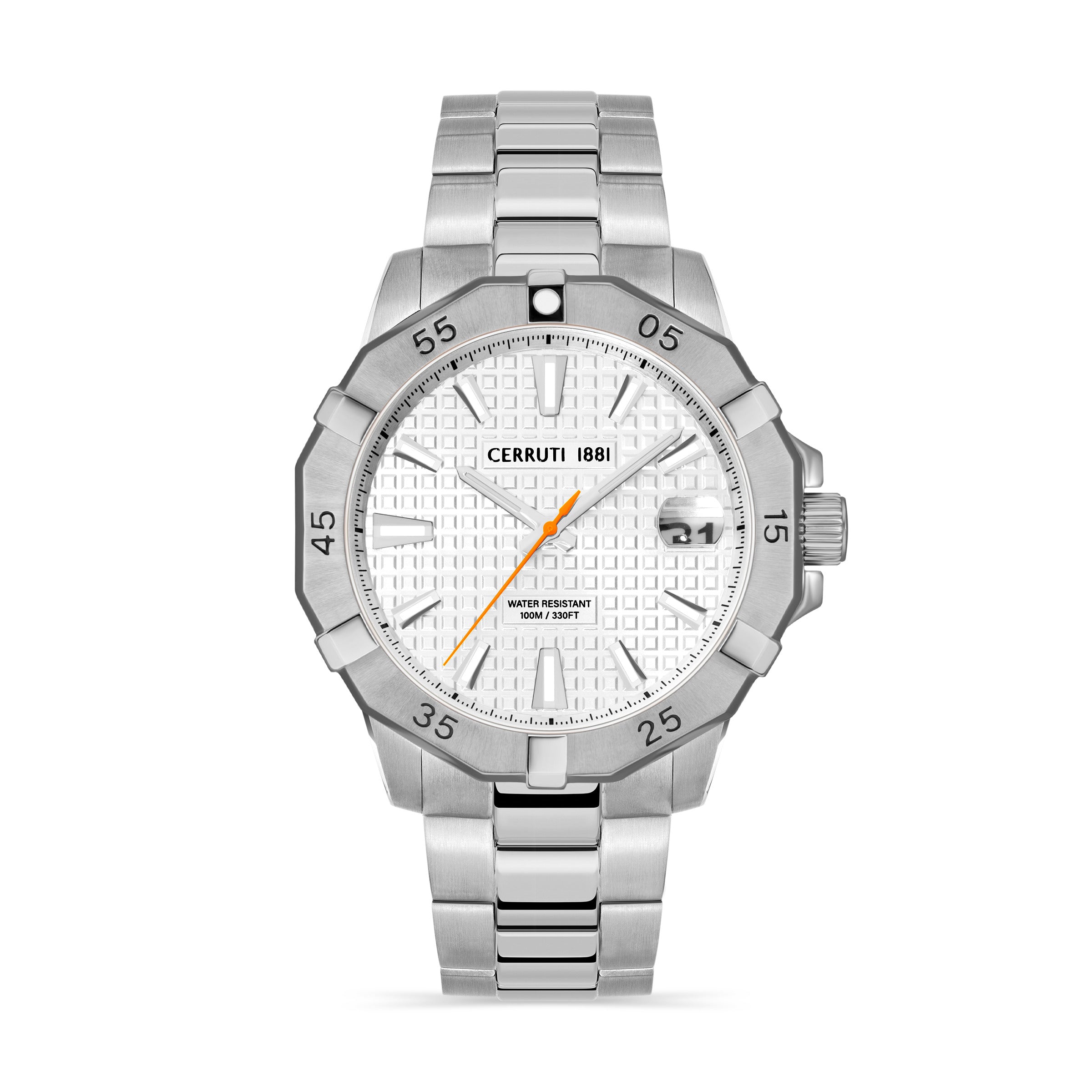 Cerruti Men's Quartz Watch, White Dial - CER-0418