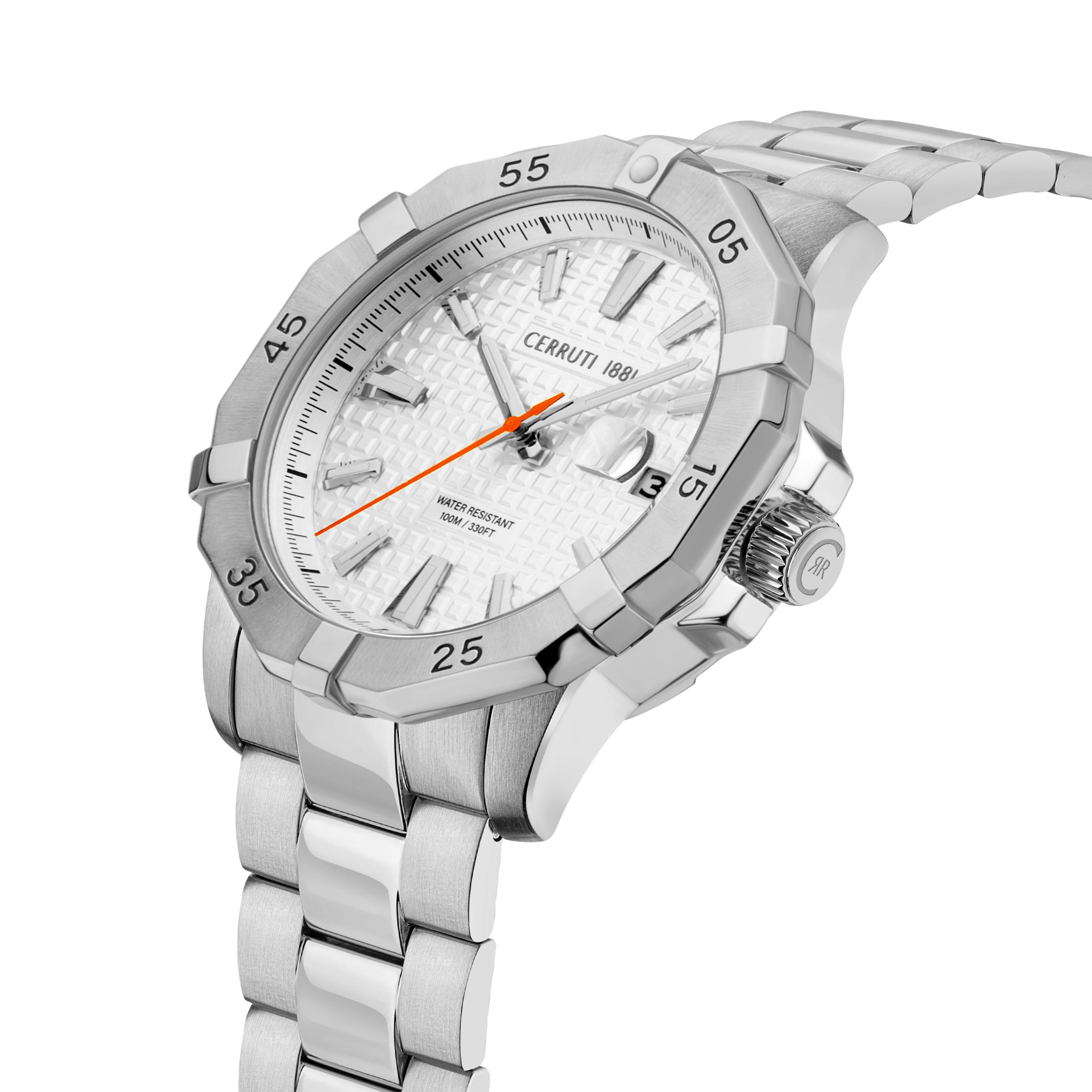 Cerruti Men's Quartz Watch, White Dial - CER-0418