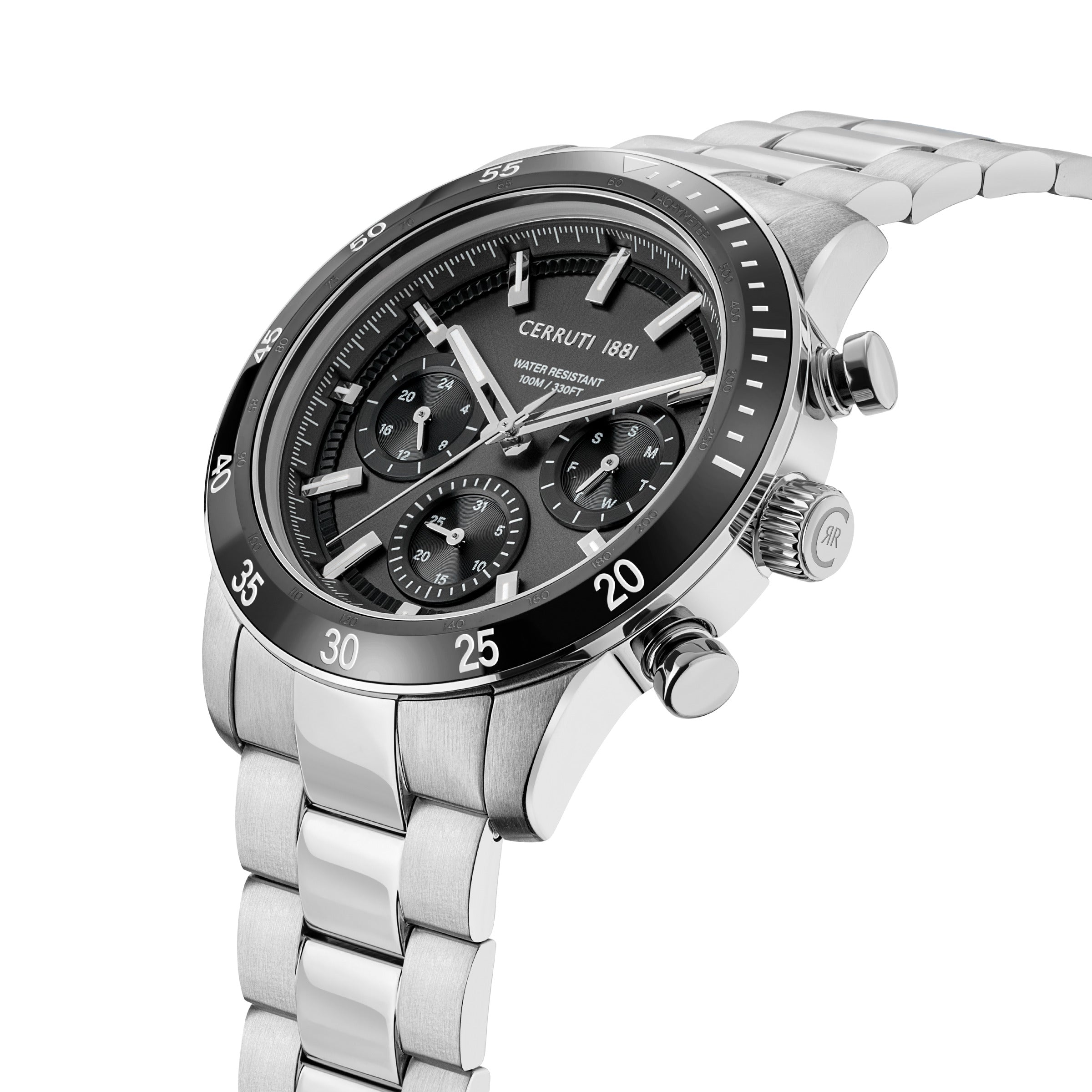 Cerruti Men's Quartz Black Dial Watch - CER-0426