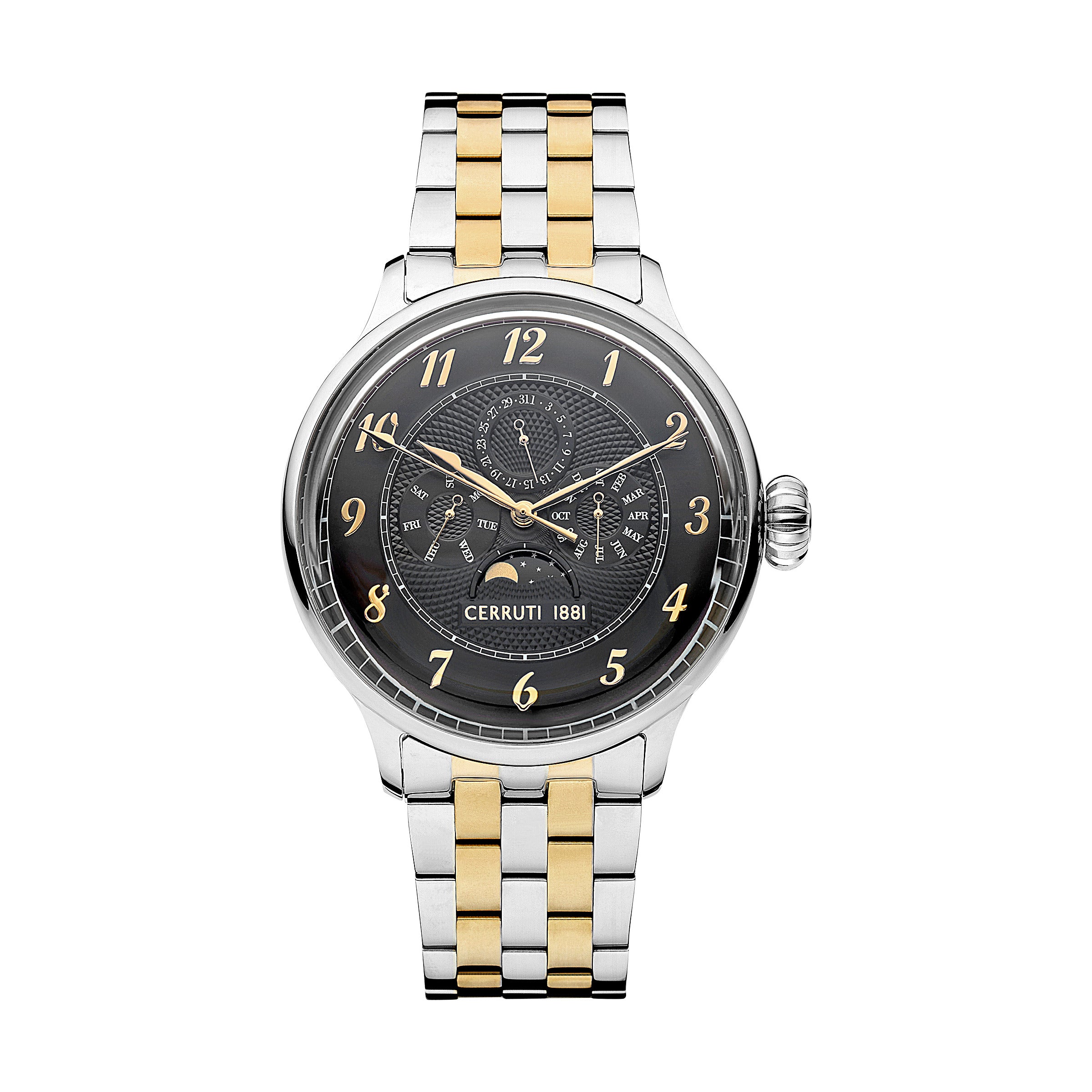 Cerruti Men's Quartz Black Dial Watch - CER-0456