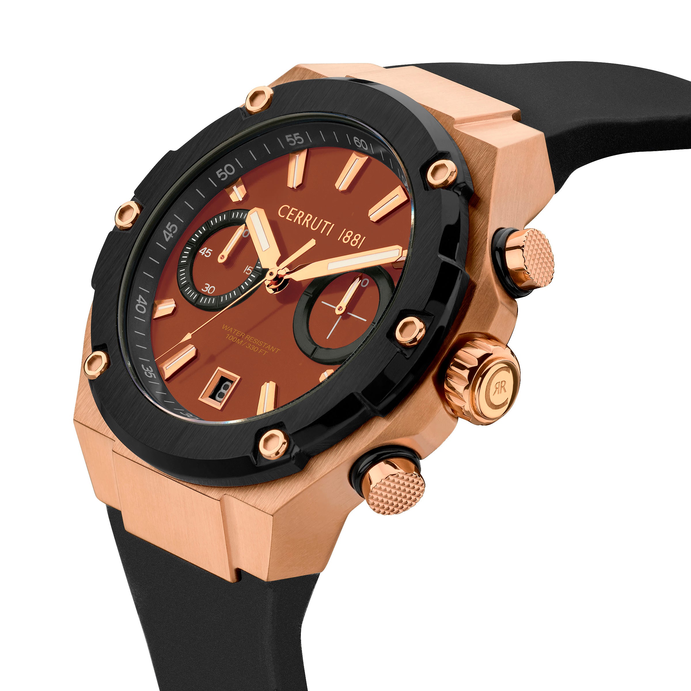 Cerruti Men's Quartz Watch, Brown Dial - CER-0494