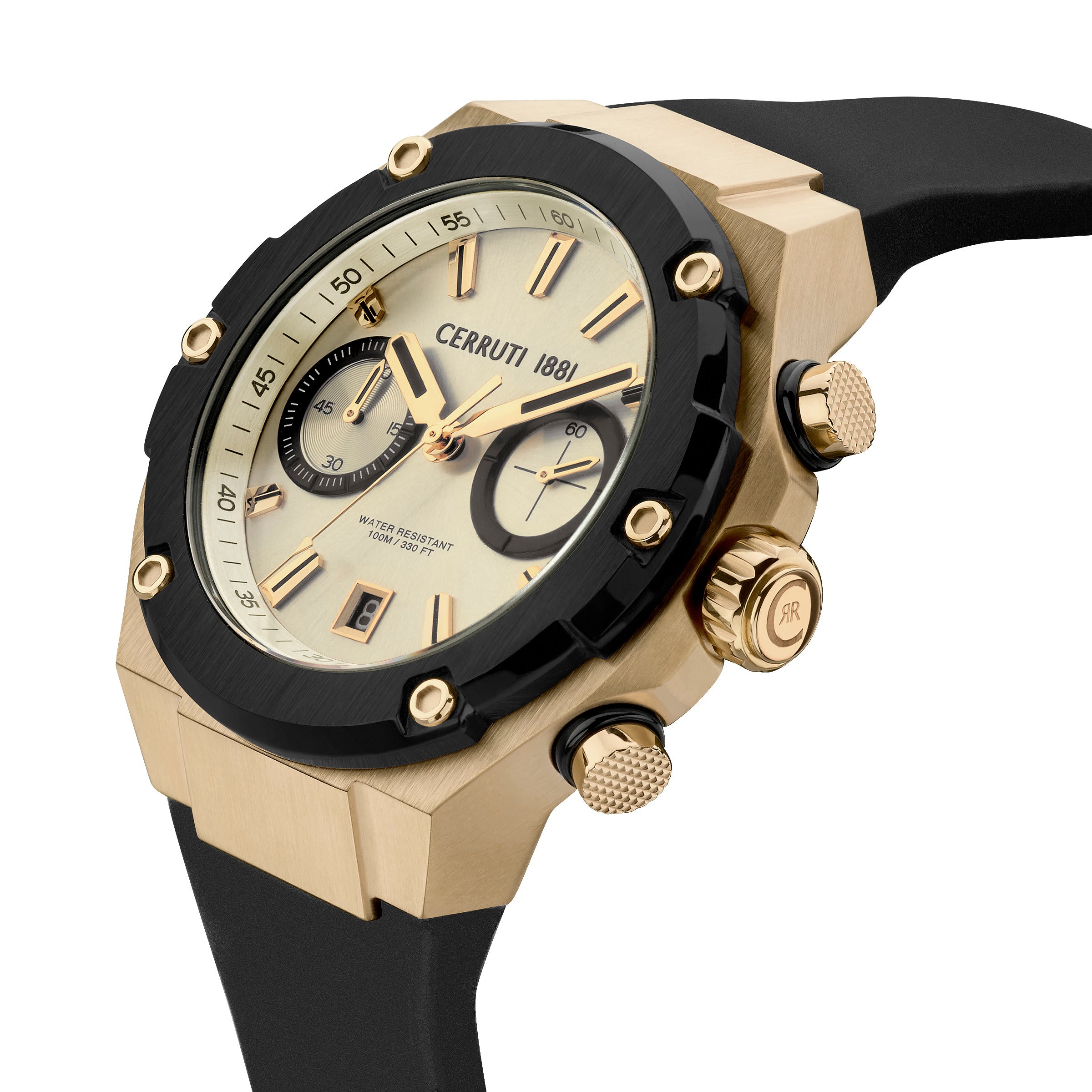 Cerruti Men's Quartz Watch, Gold Dial - CER-0495