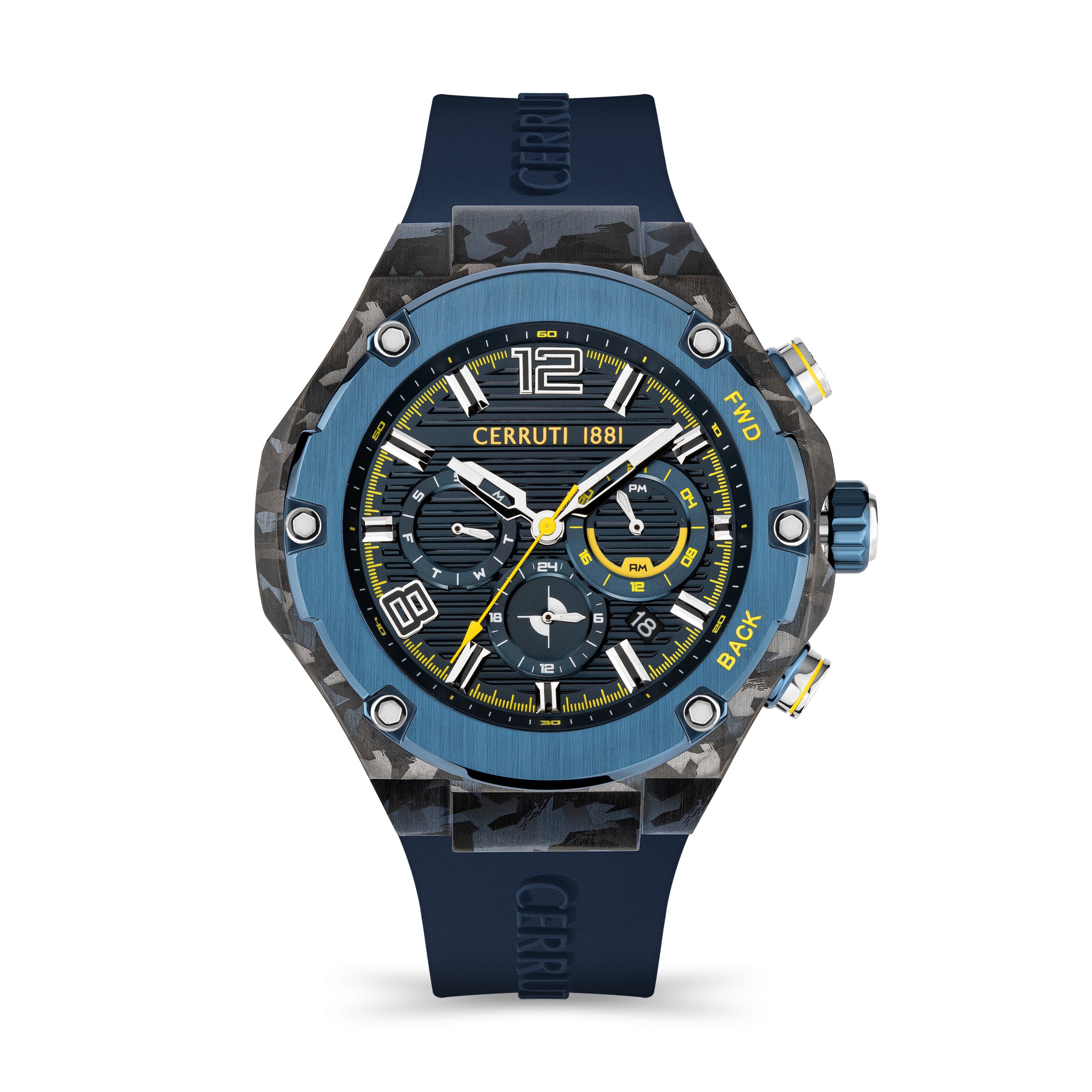Cerruti Men's Quartz Watch, Dark Blue Dial - CER-0431