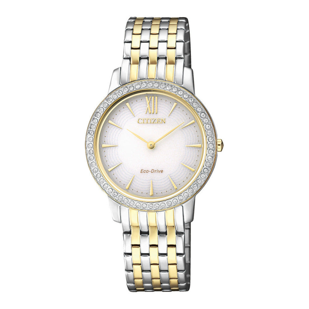 Citizen Women's Optical Powered Movement White Dial Watch - EX1483-84A