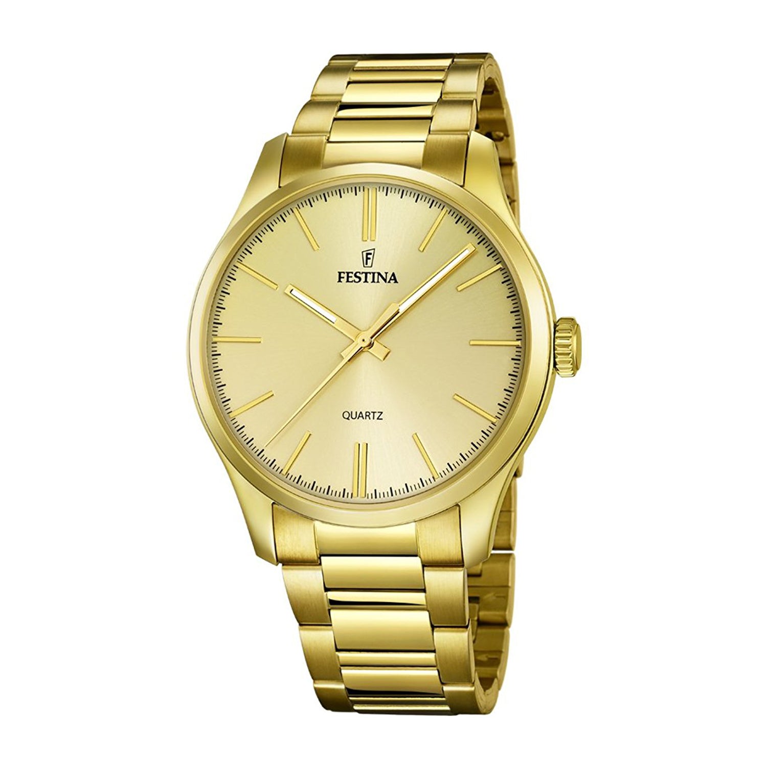 Festina Men's Quartz Watch Gold Dial - F16808/1