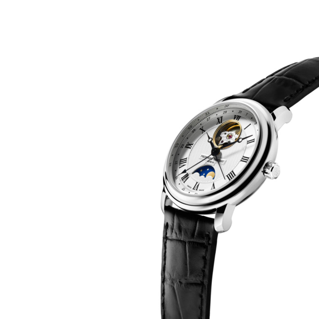 ساعة فريدريك كونستانت الرجالية بحركة أوتوماتيكية ولون مينا أبيض - FC-0060