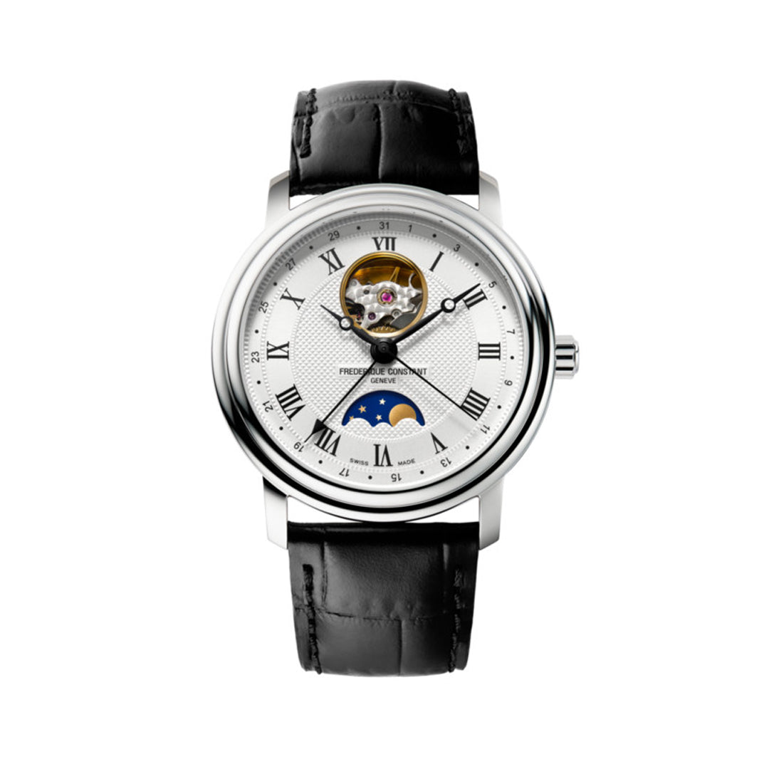 ساعة فريدريك كونستانت الرجالية بحركة أوتوماتيكية ولون مينا أبيض - FC-0060