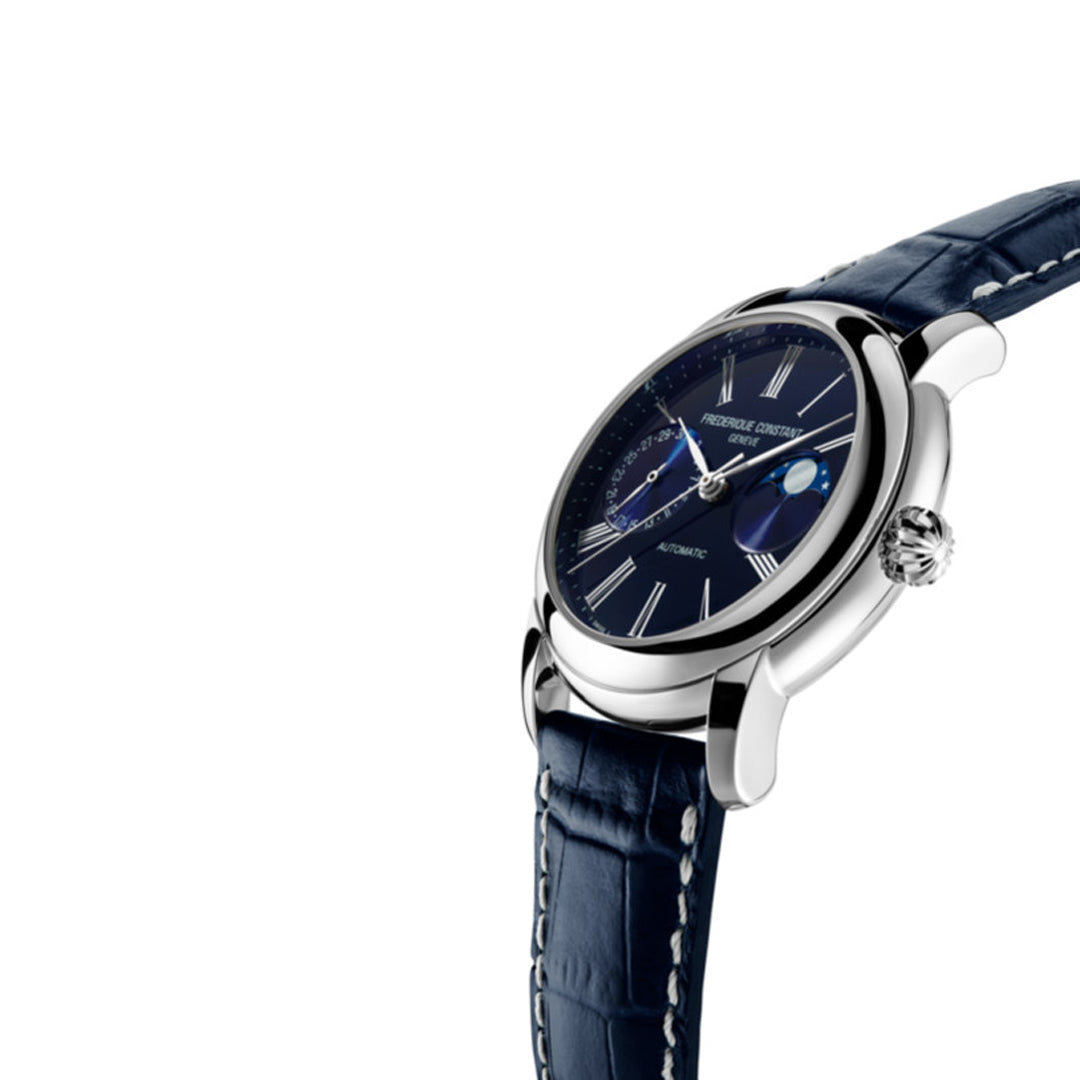 ساعة فريدريك كونستانت الرجالية بحركة أوتوماتيكية ولون مينا أزرق - FC-0142
