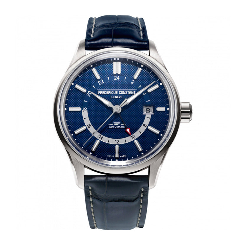 ساعة فريدريك كونستانت الرجالية بحركة أوتوماتيكية ولون مينا أزرق - FC-0153+R.STRAP+BOX