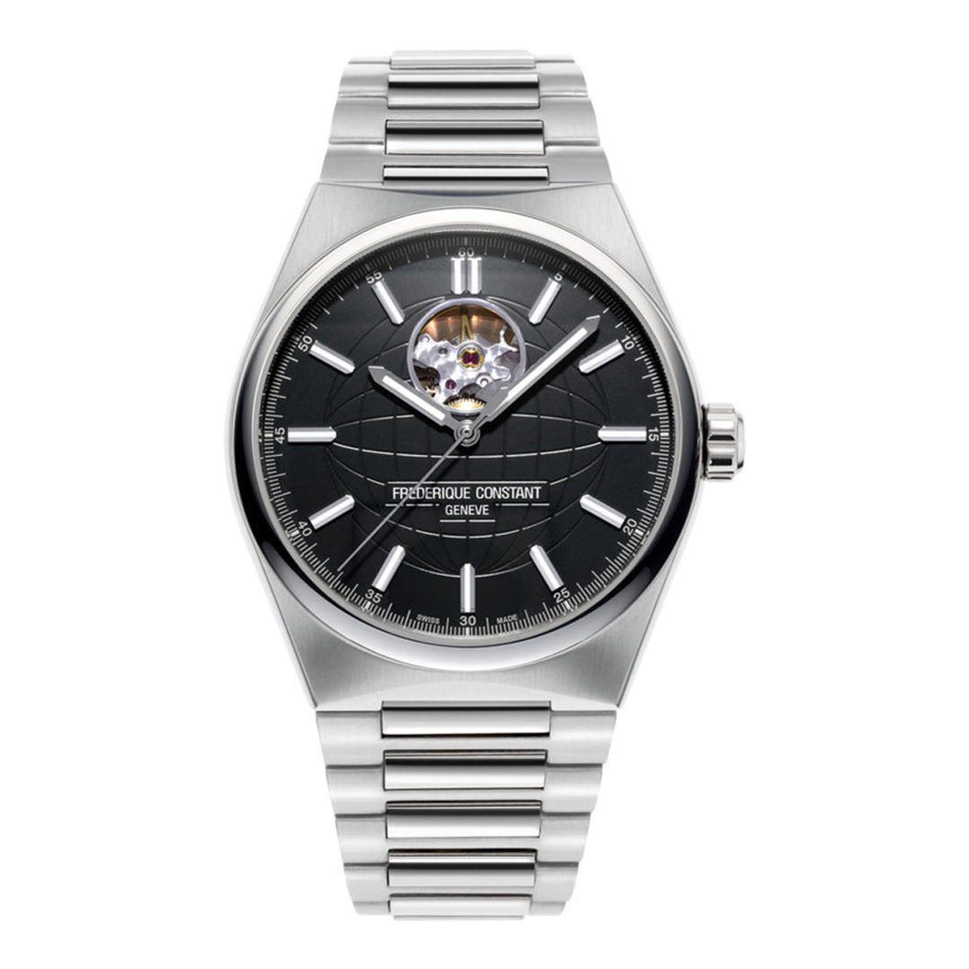 Frederique Constant Men's Automatic Black Dial Watch - FC-0164+STRAP