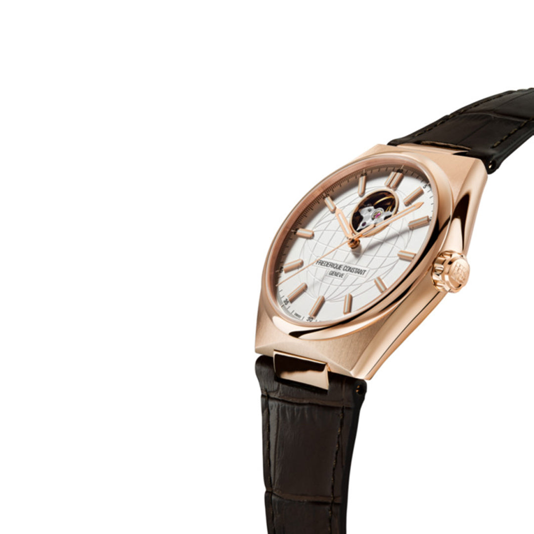 ساعة فريدريك كونستانت الرجالية بحركة أوتوماتيكية ولون مينا أبيض - FC-0166+STRAP