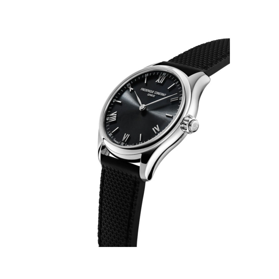 ساعة فريدريك كونستانت الرجالية بحركة كوارتز ولون مينا أسود - FC-0176