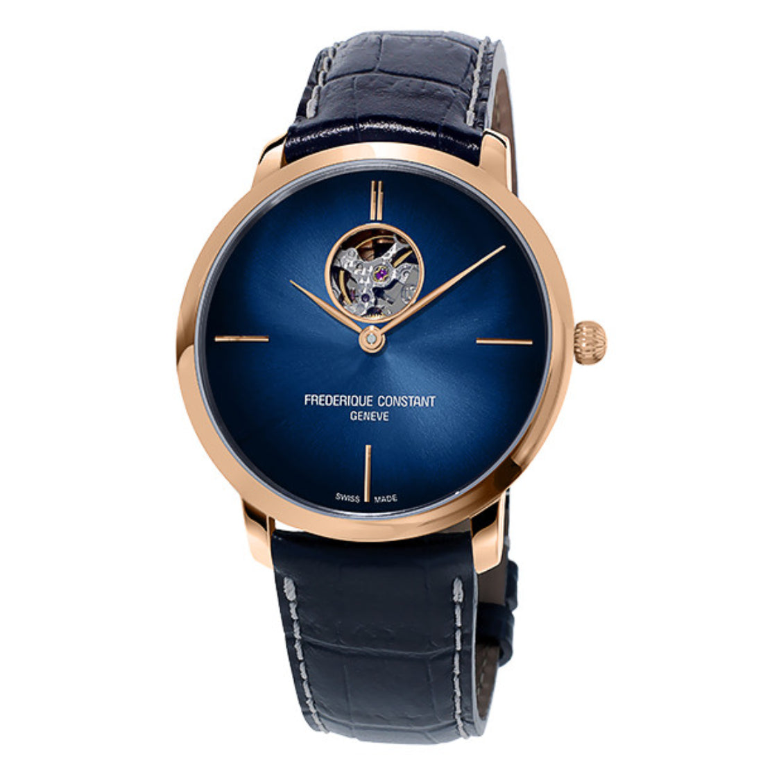 ساعة فريدريك كونستانت الرجالية بحركة أوتوماتيكية ولون مينا أزرق - FC-0185