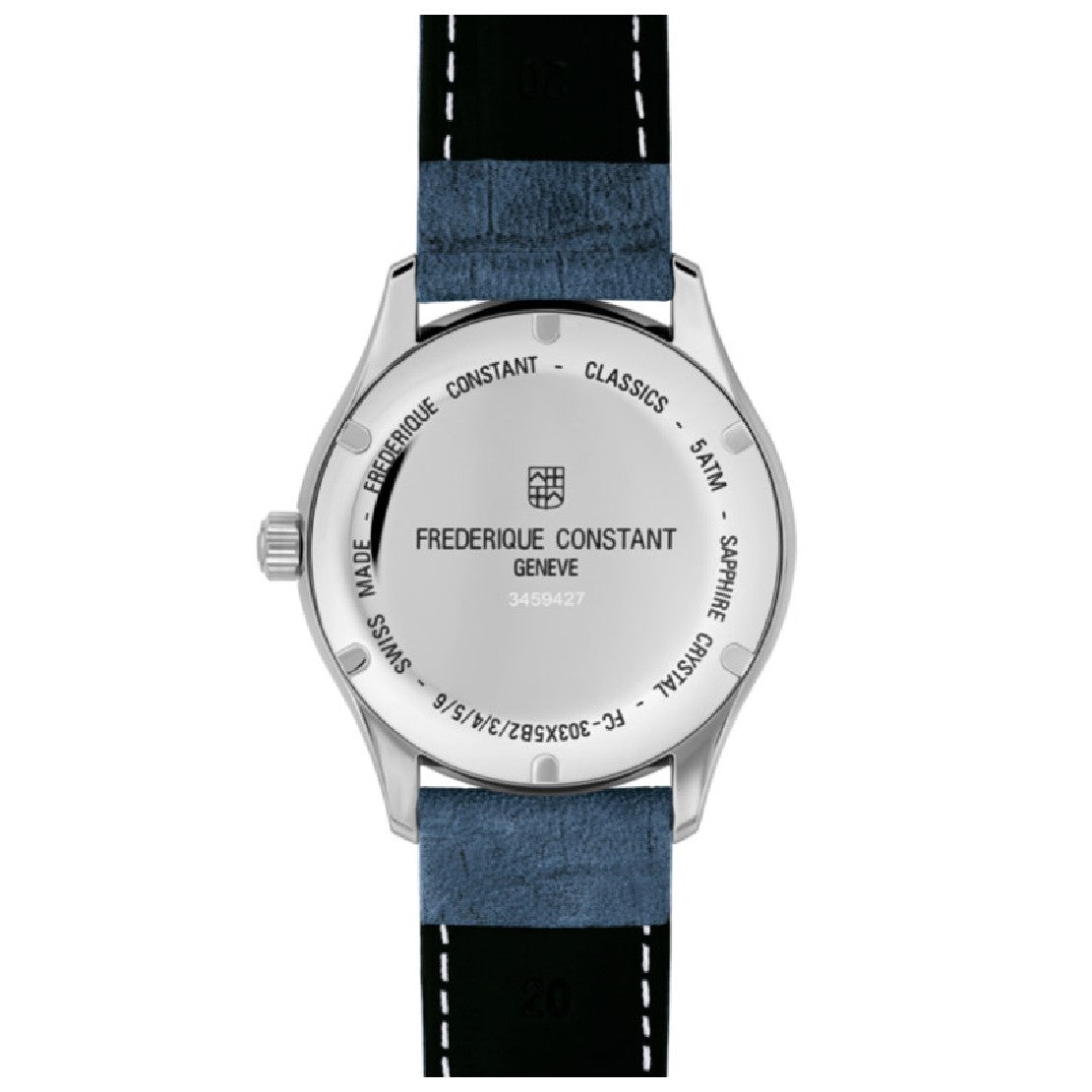 ساعة فريدريك كونستانت الرجالية بحركة أوتوماتيكية ولون مينا أزرق - FC-0203