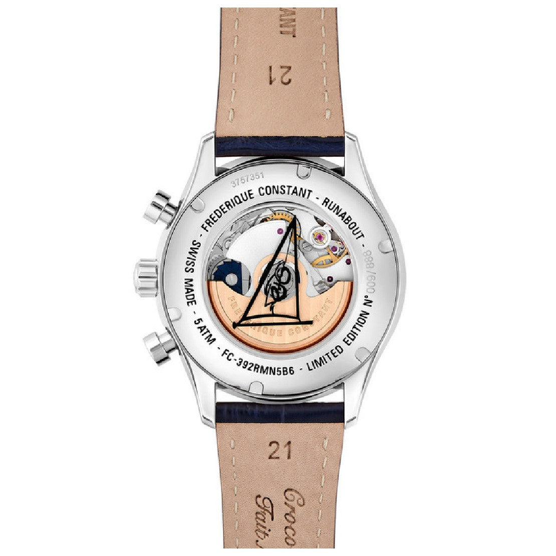 ساعة فريدريك كونستانت الرجالية بحركة أوتوماتيكية ولون مينا أزرق - FC-0206+Boat