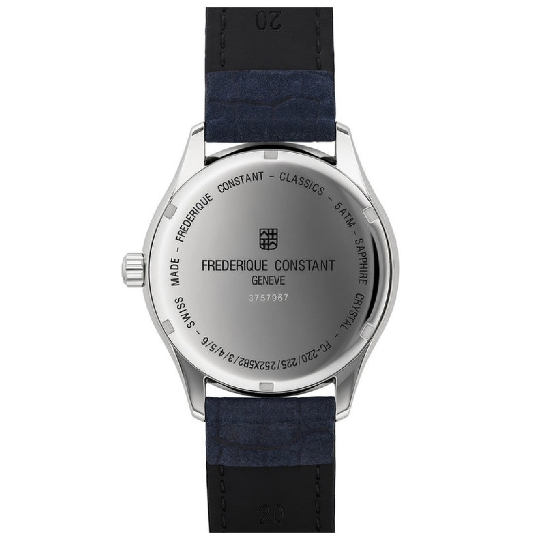 ساعة فريدريك كونستانت الرجالية بحركة كوارتز ولون مينا أزرق - FC-0207