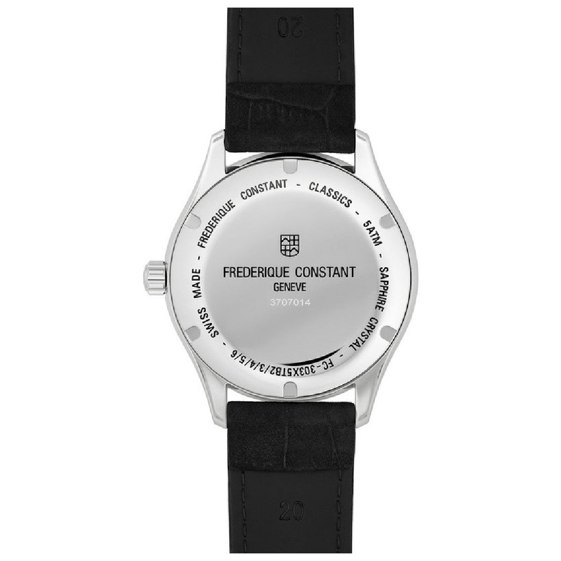 ساعة فريدريك كونستانت الرجالية بحركة أوتوماتيكية ولون مينا أسود - FC-0209